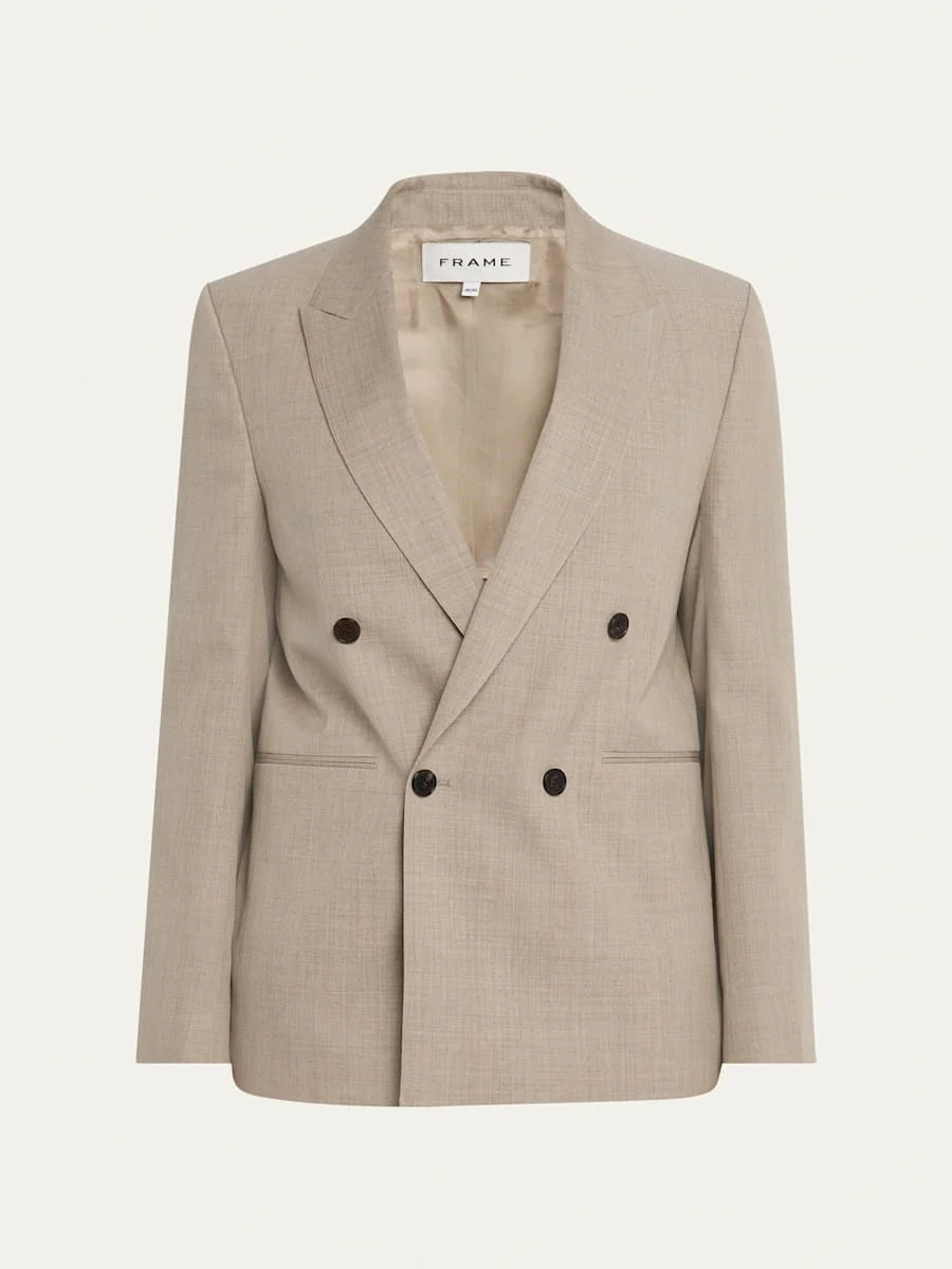 Men's Double-Breasted Wool Blazer - 1