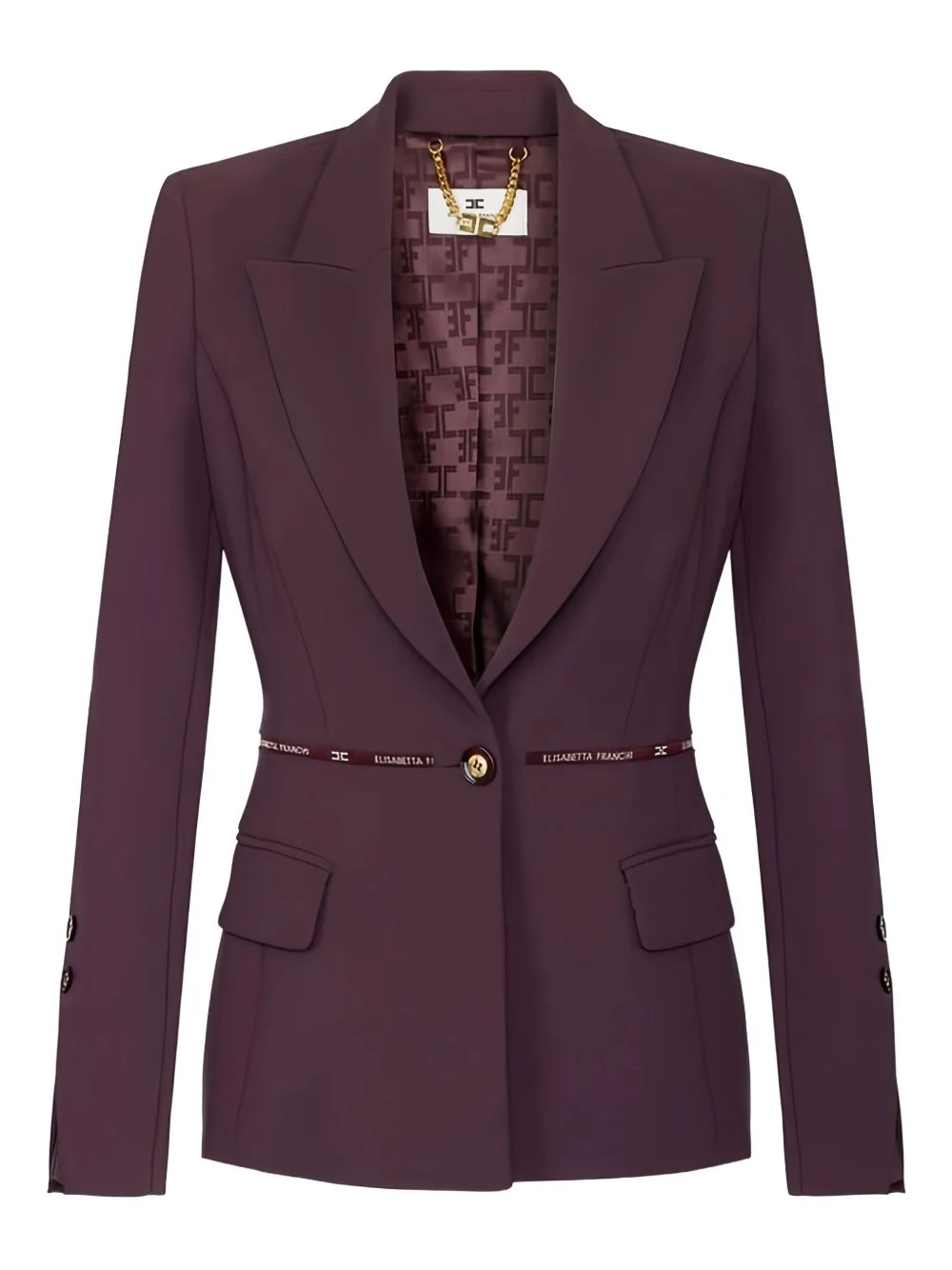 logo ribbon crêpe jacket - 1