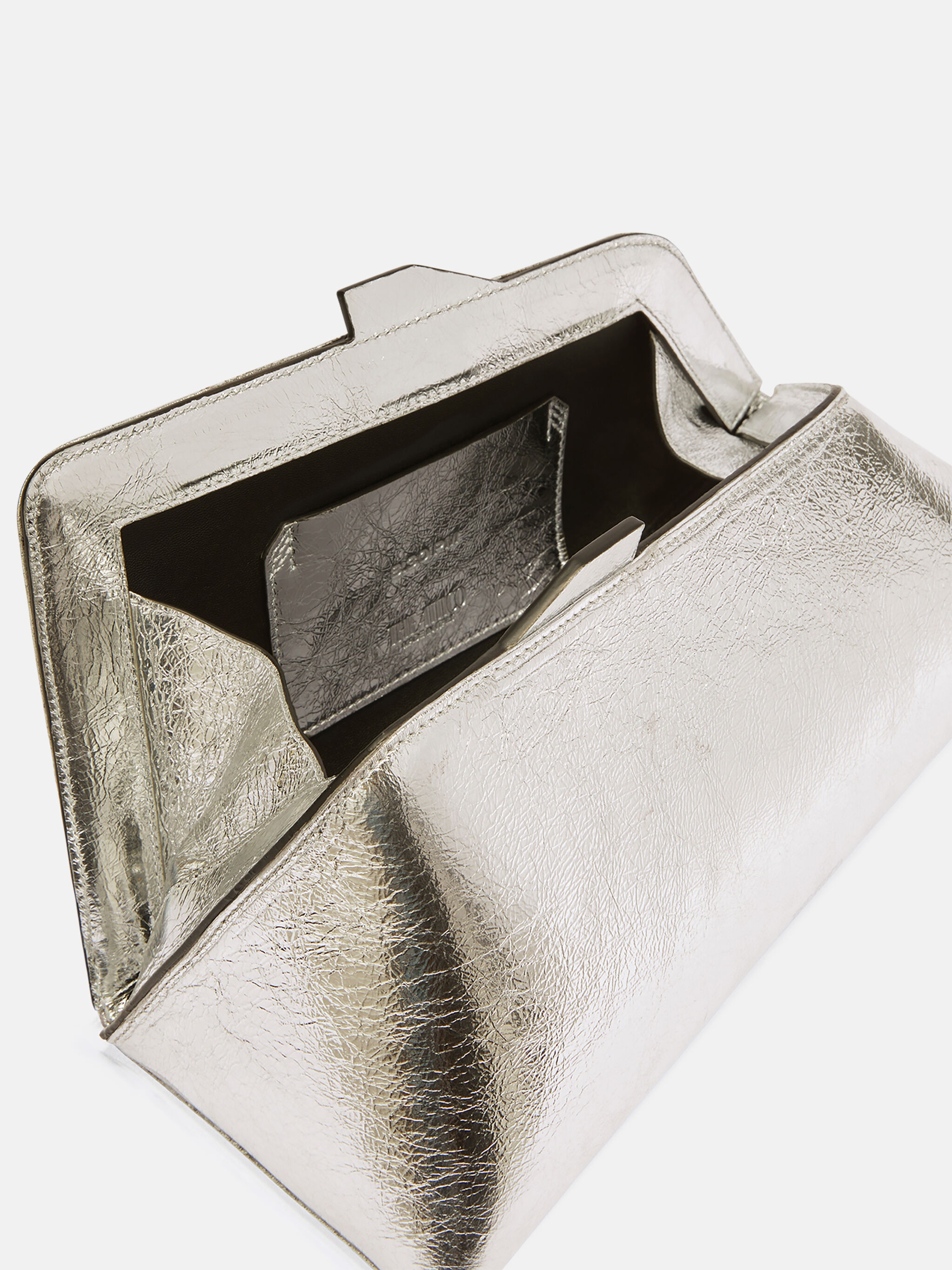 ''8.30PM'' SILVER OVERSIZED CLUTCH - 4