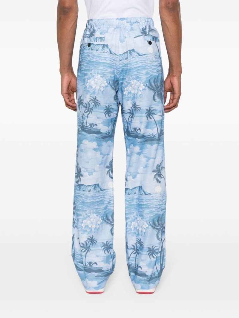 Sunset-print wide-leg trousers 4