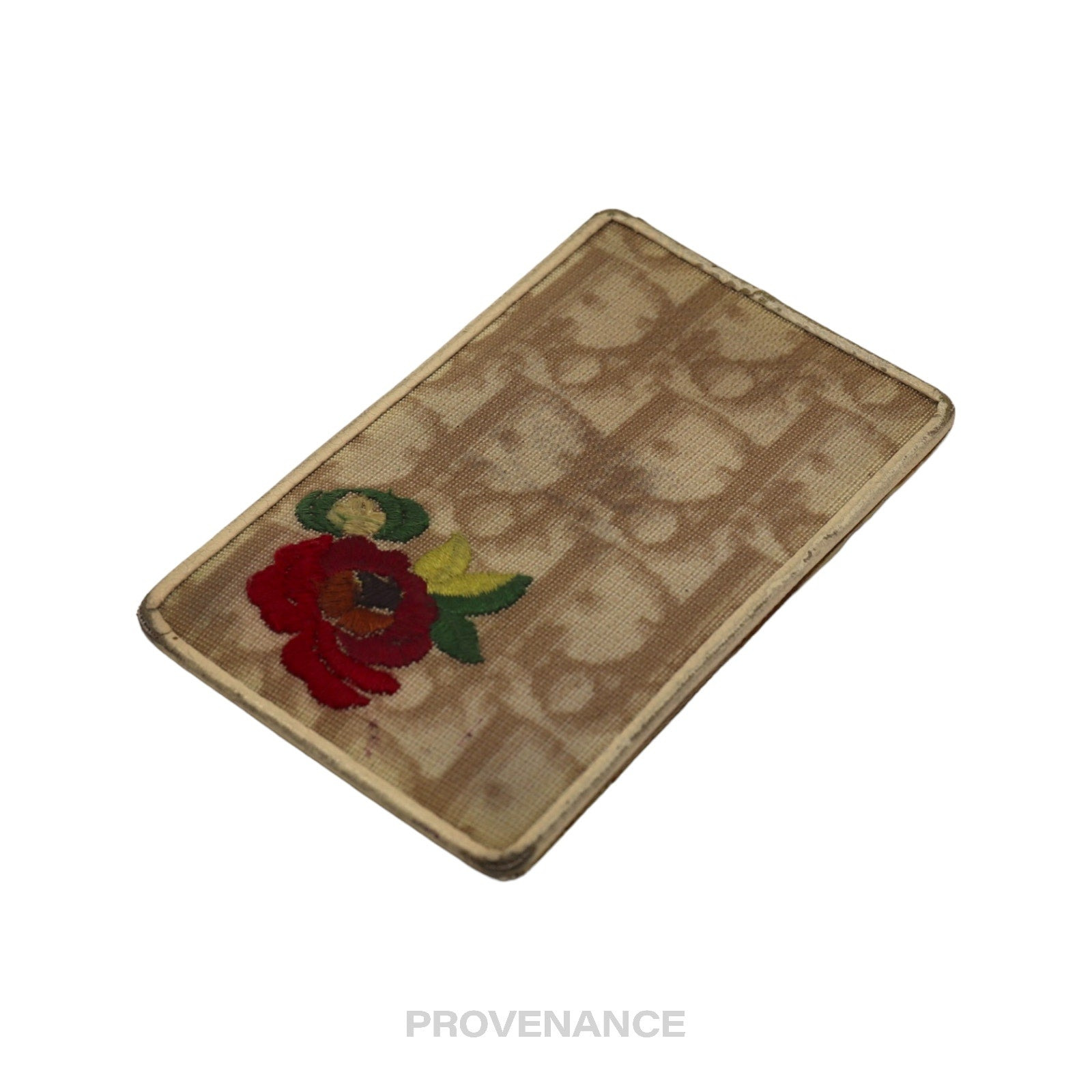 Dior Trotter Embroidered Card Holder Wallet - Sand - 3