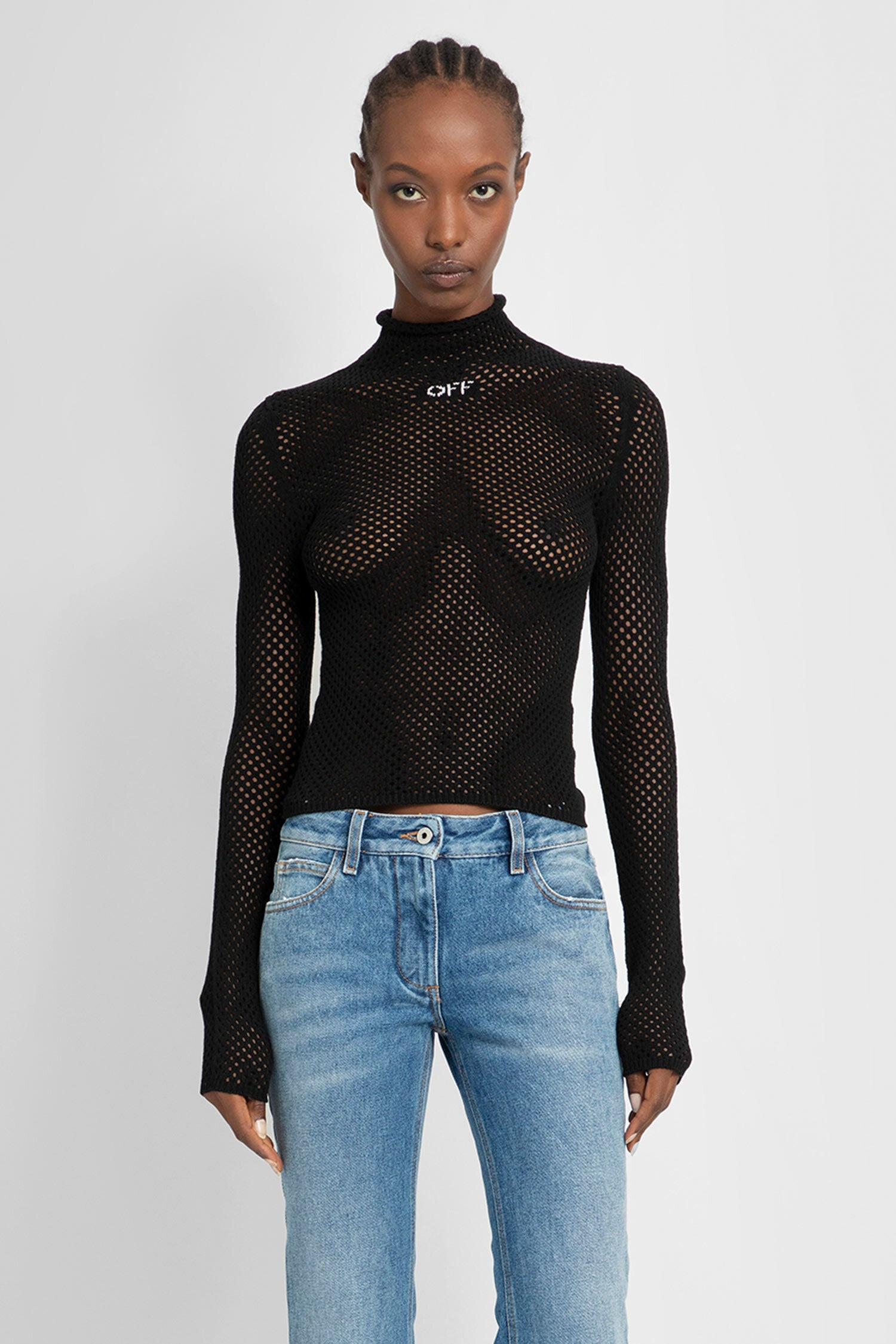 OFF-WHITE WOMAN BLACK KNITWEAR - 1