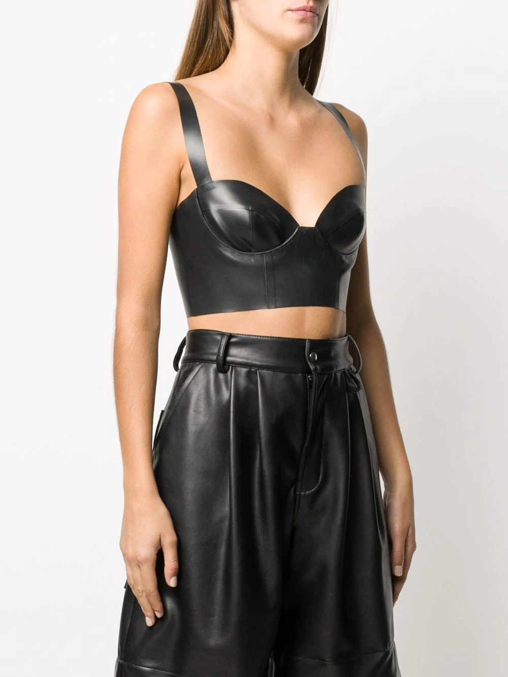 latex bralette-style top - 3