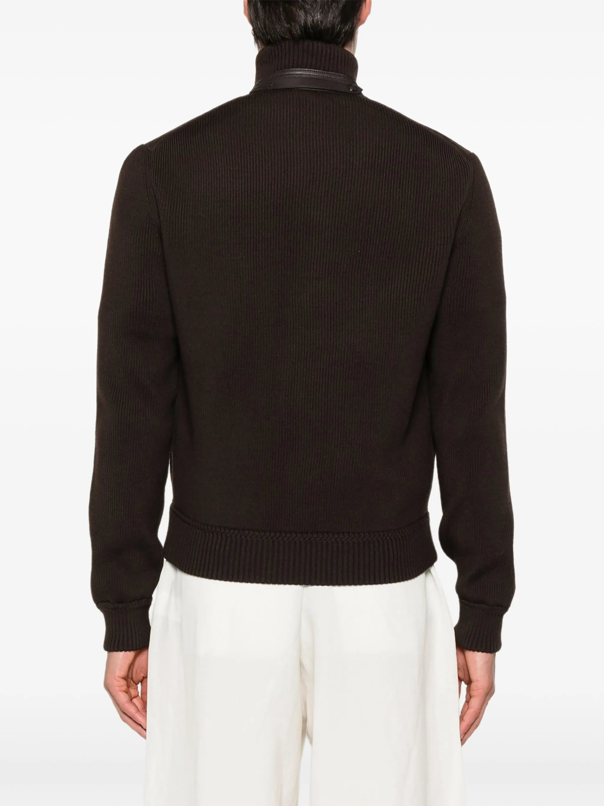 Tom Ford Knitted-sleeves Suede Jacket - 5