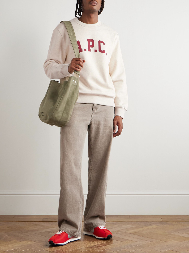 A.P.C. Sweet Harris Logo-Print Organic Cotton-Jersey Sweatshirt Ivory outlook