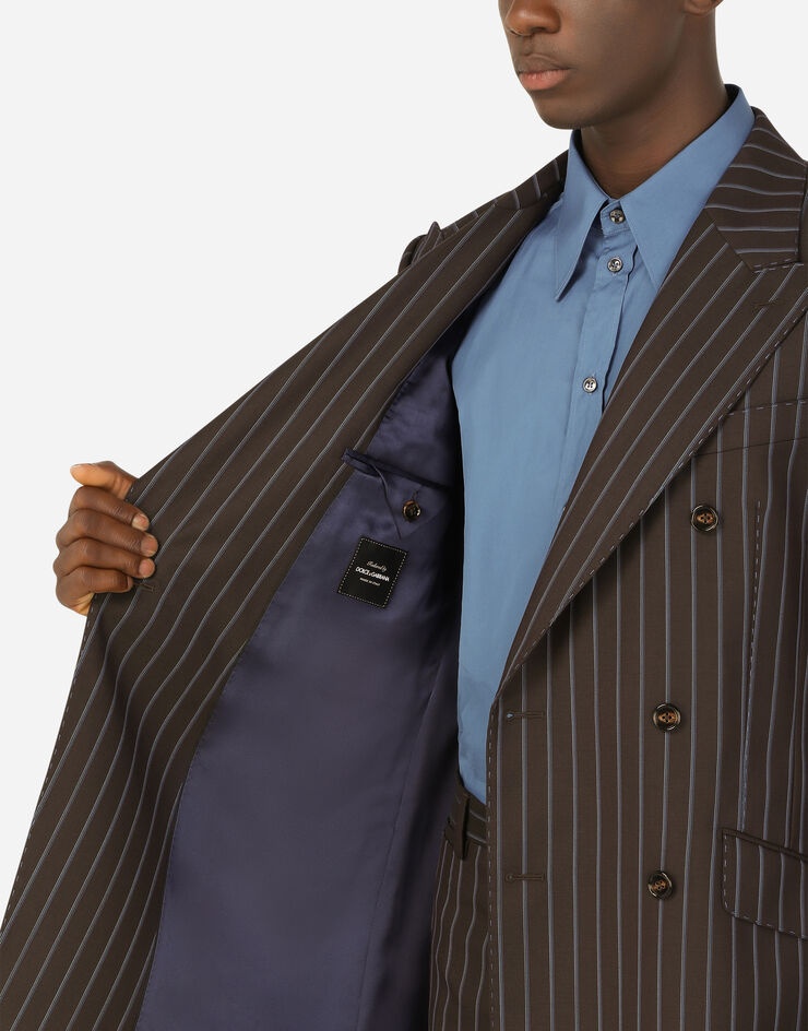 Double-breasted virgin wool Beat-fit suit - 6