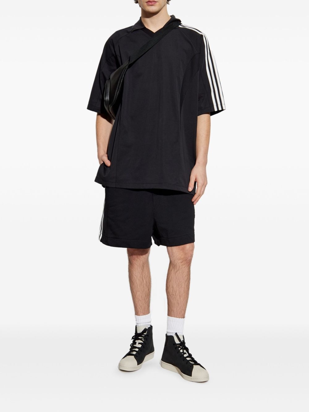 french-terry cutline shorts - 2