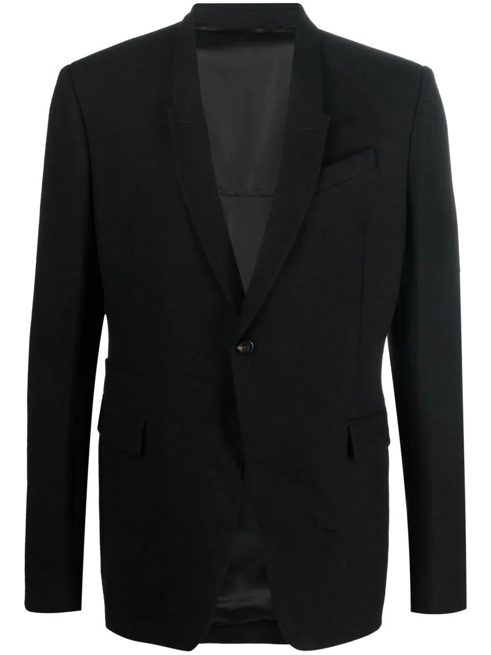 notched-lapel wool blazer - 1