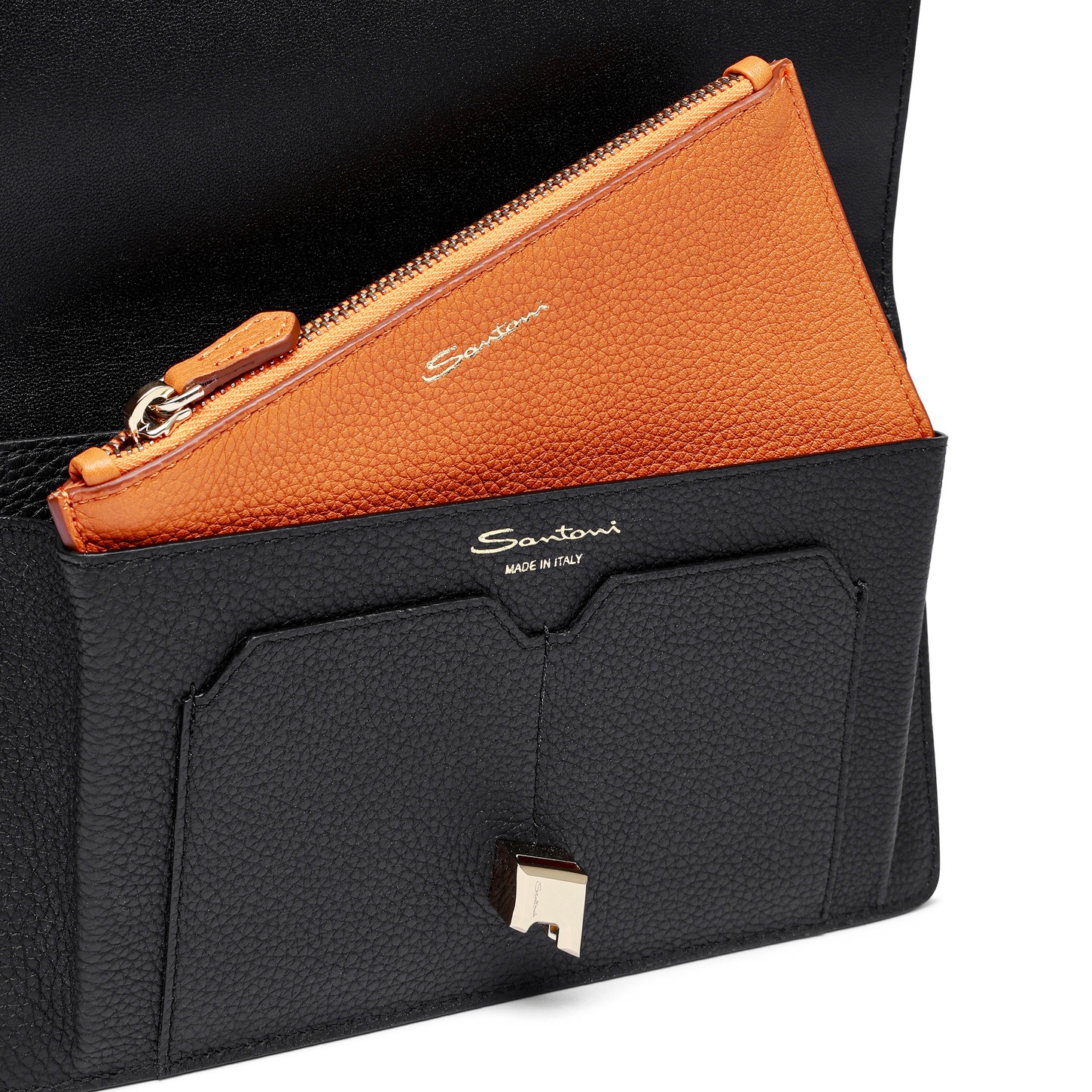Black leather document holder - 3