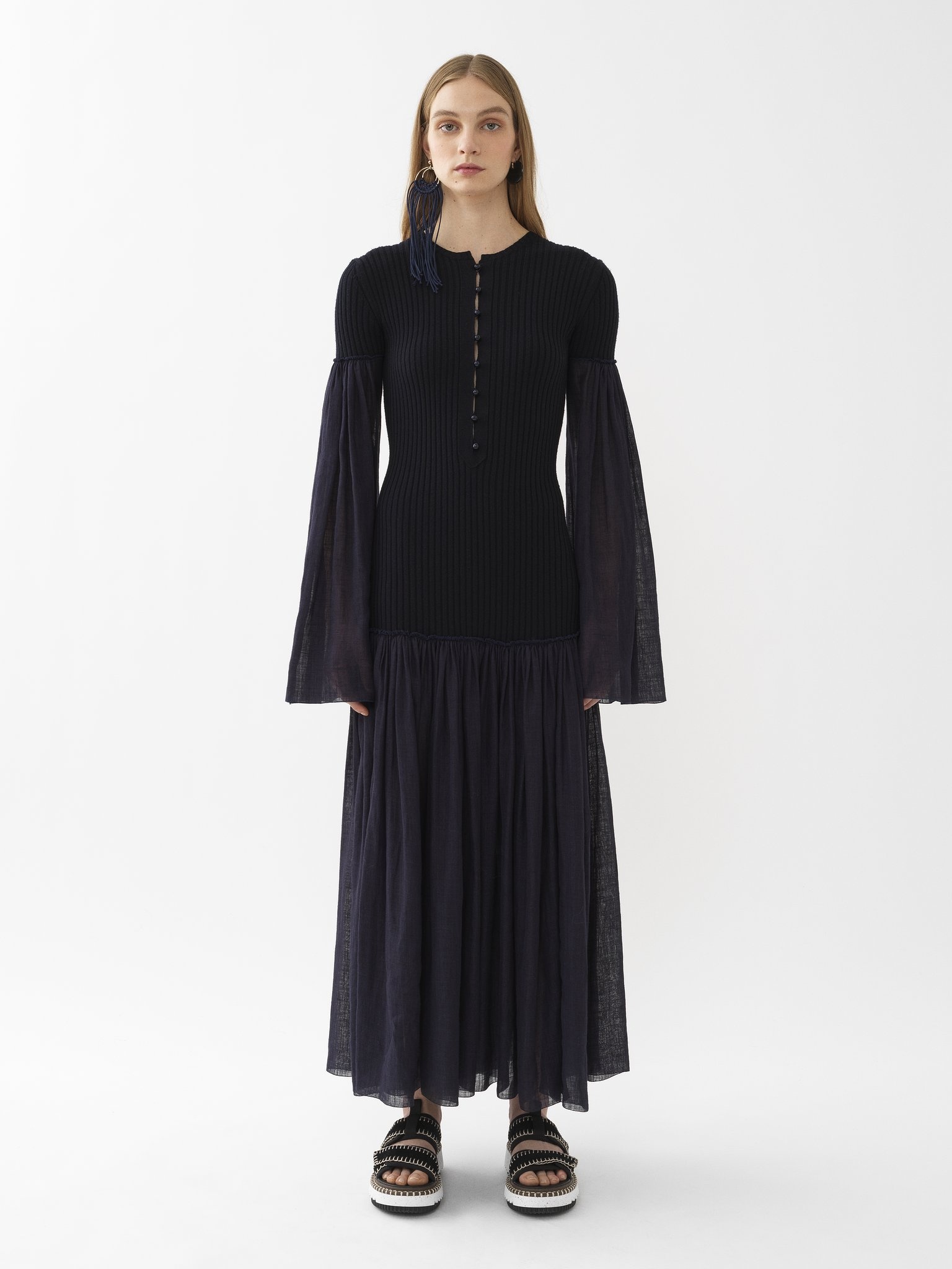 GATHERED LONG DRESS - 2