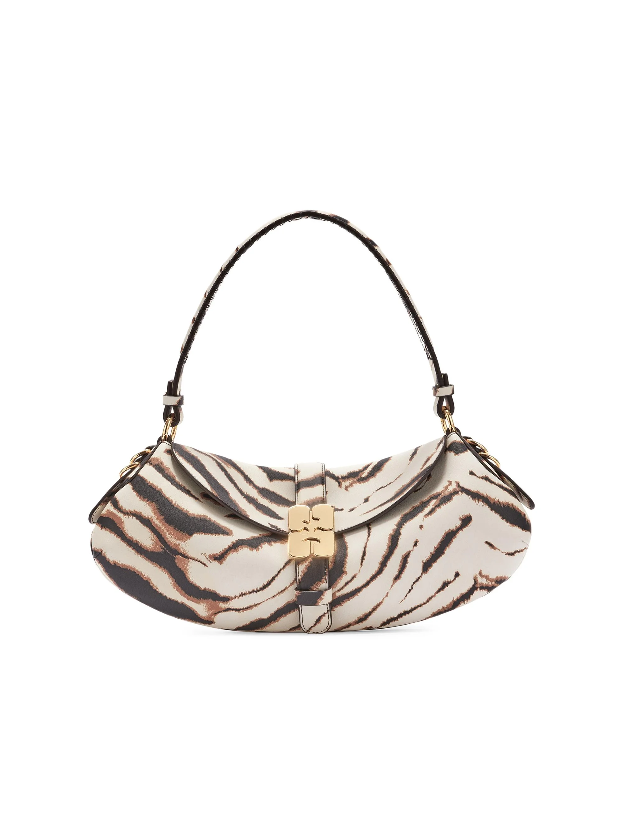 Women's B-Kat Zebra Shoulder Bag - White - 1