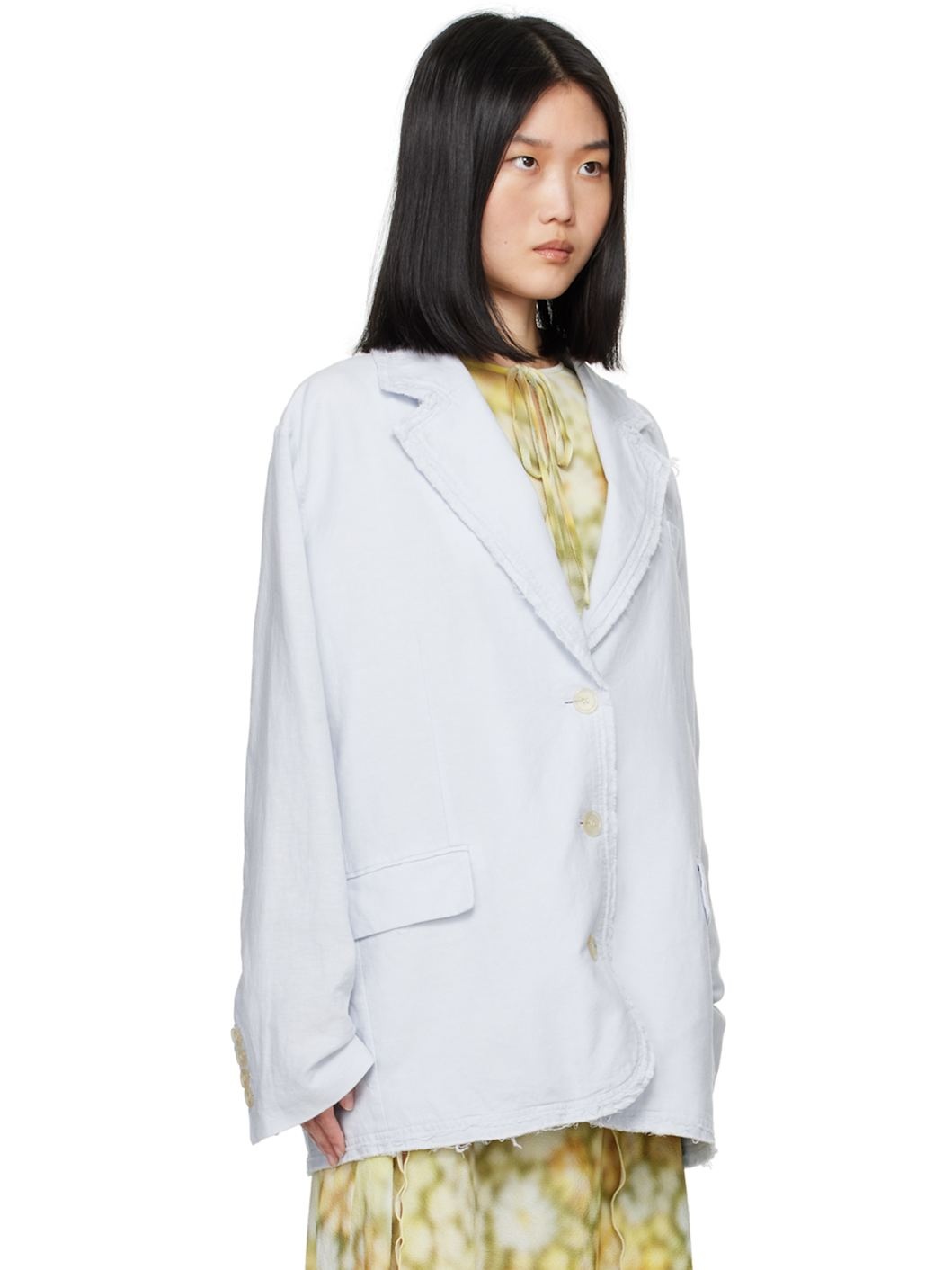 Blue Single-Breasted Blazer - 2