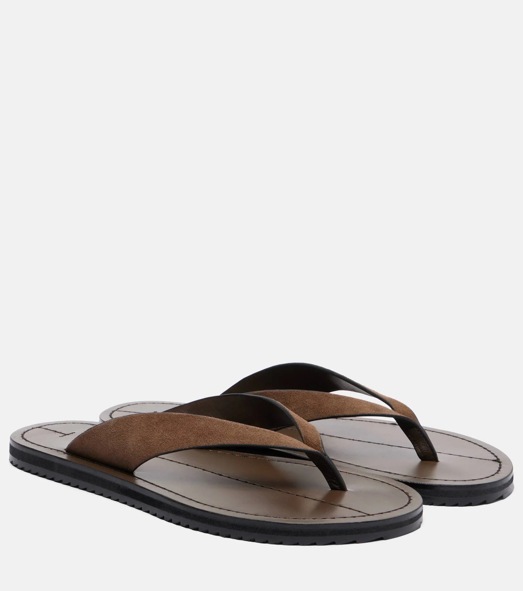 Flora suede thong sandals - 1