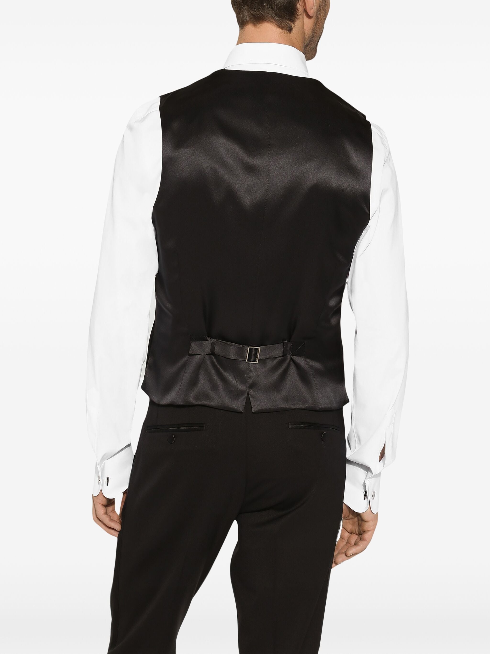 BUTTONED SLEEVELESS JACKET - 4