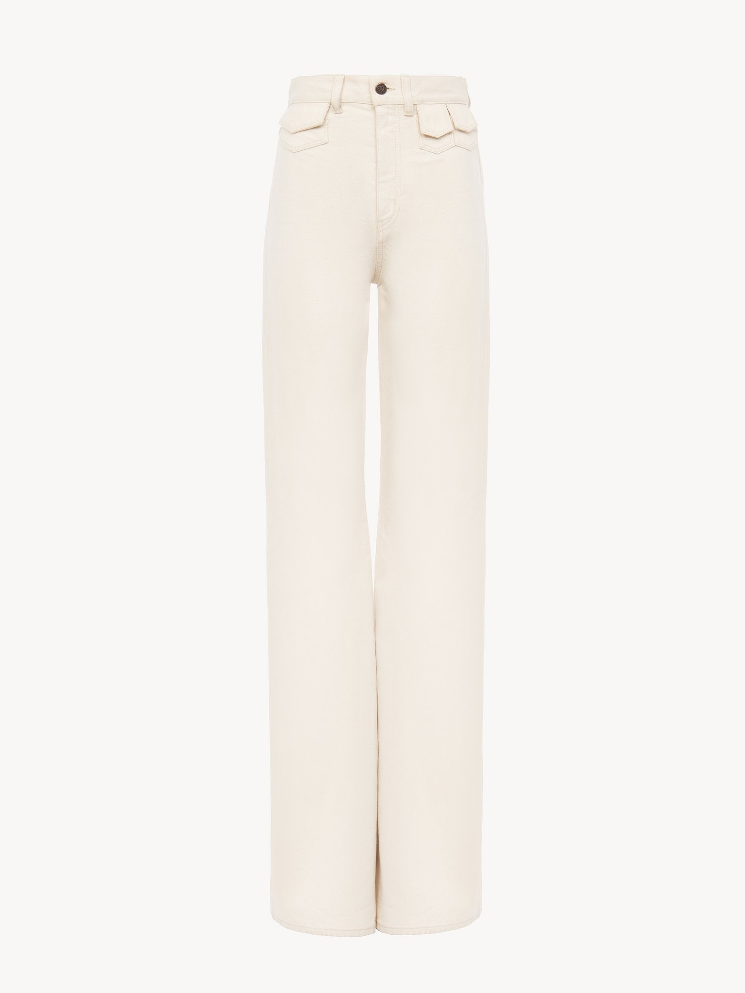 HIGH-RISE FLARE JEANS IN DENIM - 2