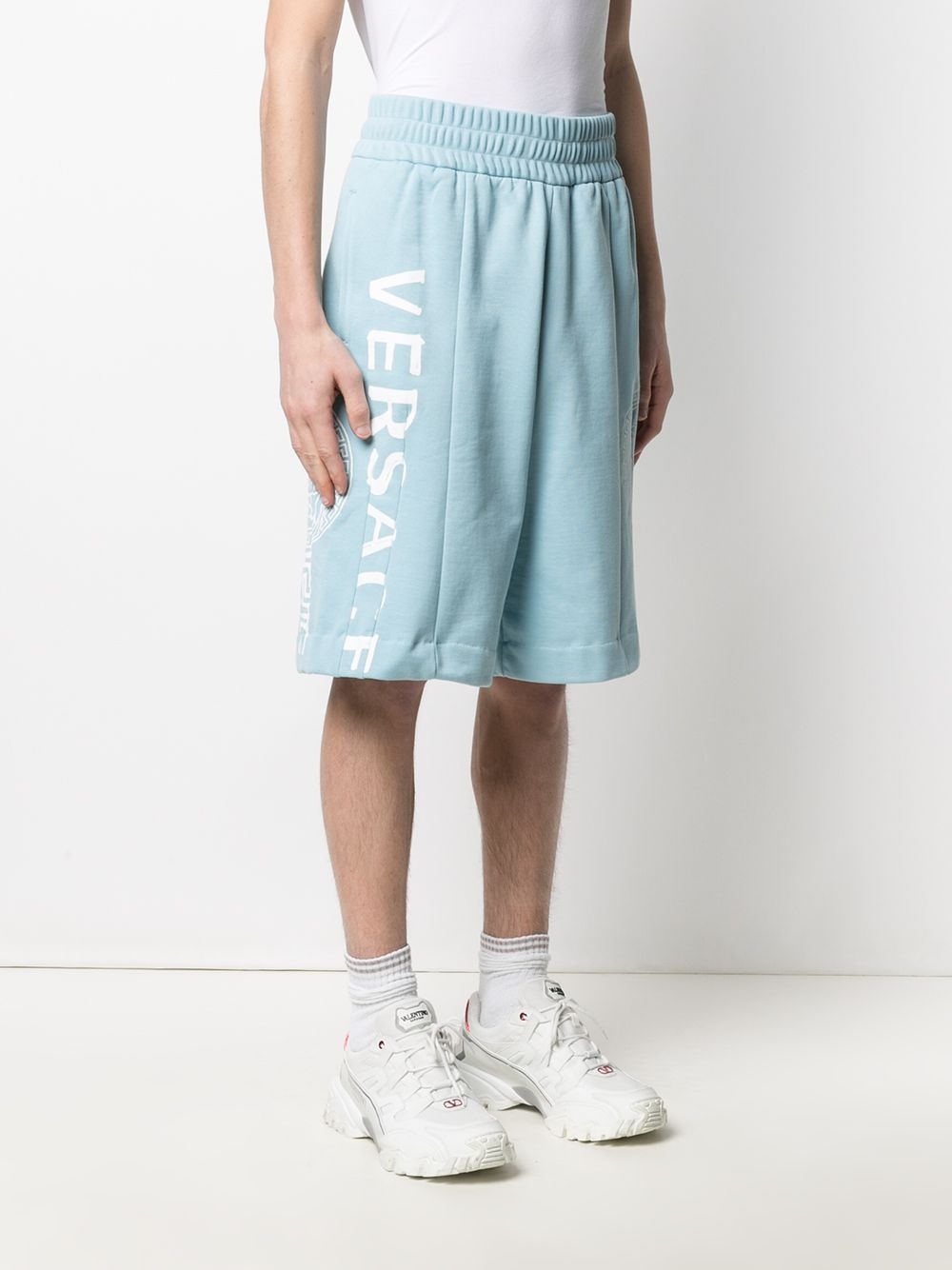 Medusa logo track shorts - 3