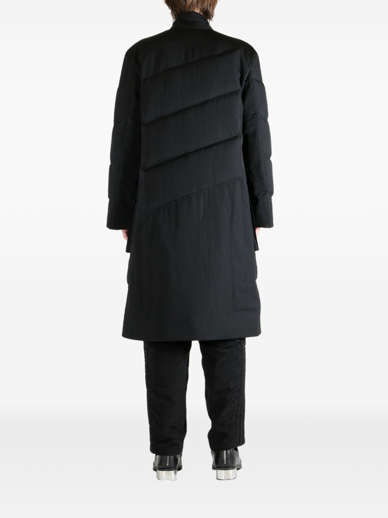 quilted diagonal-seam coat 4