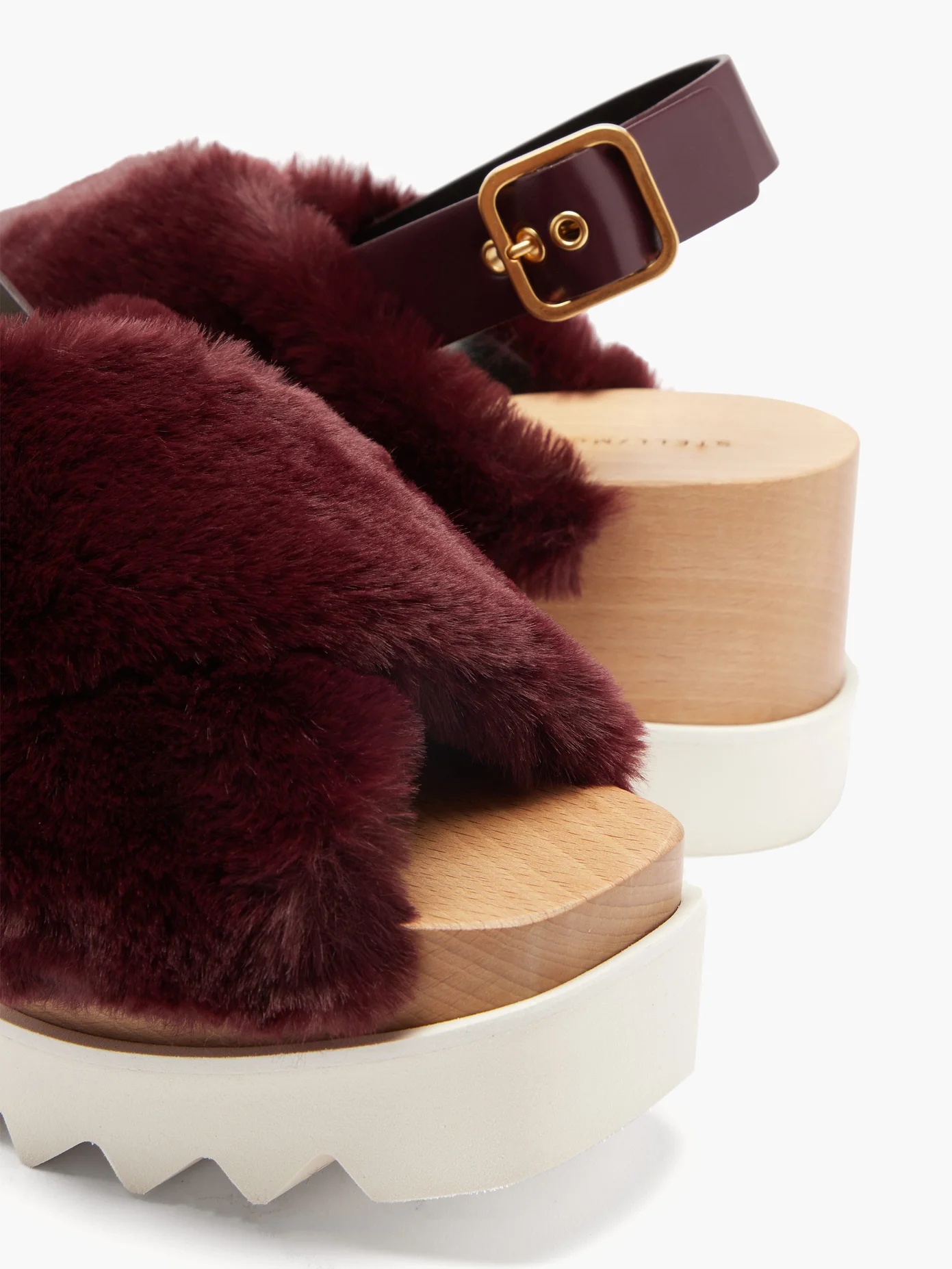 Elyse faux-shearling platform sandals - 6