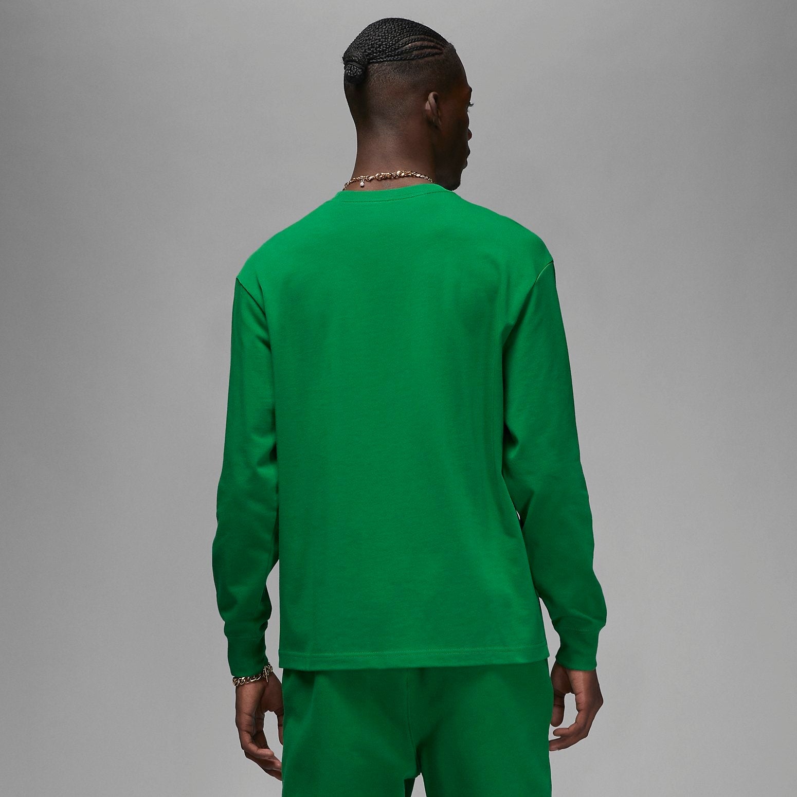 Air Jordan x Wordmark Long Sleeves T-Shirts 'Green' FJ0703-302 - 3