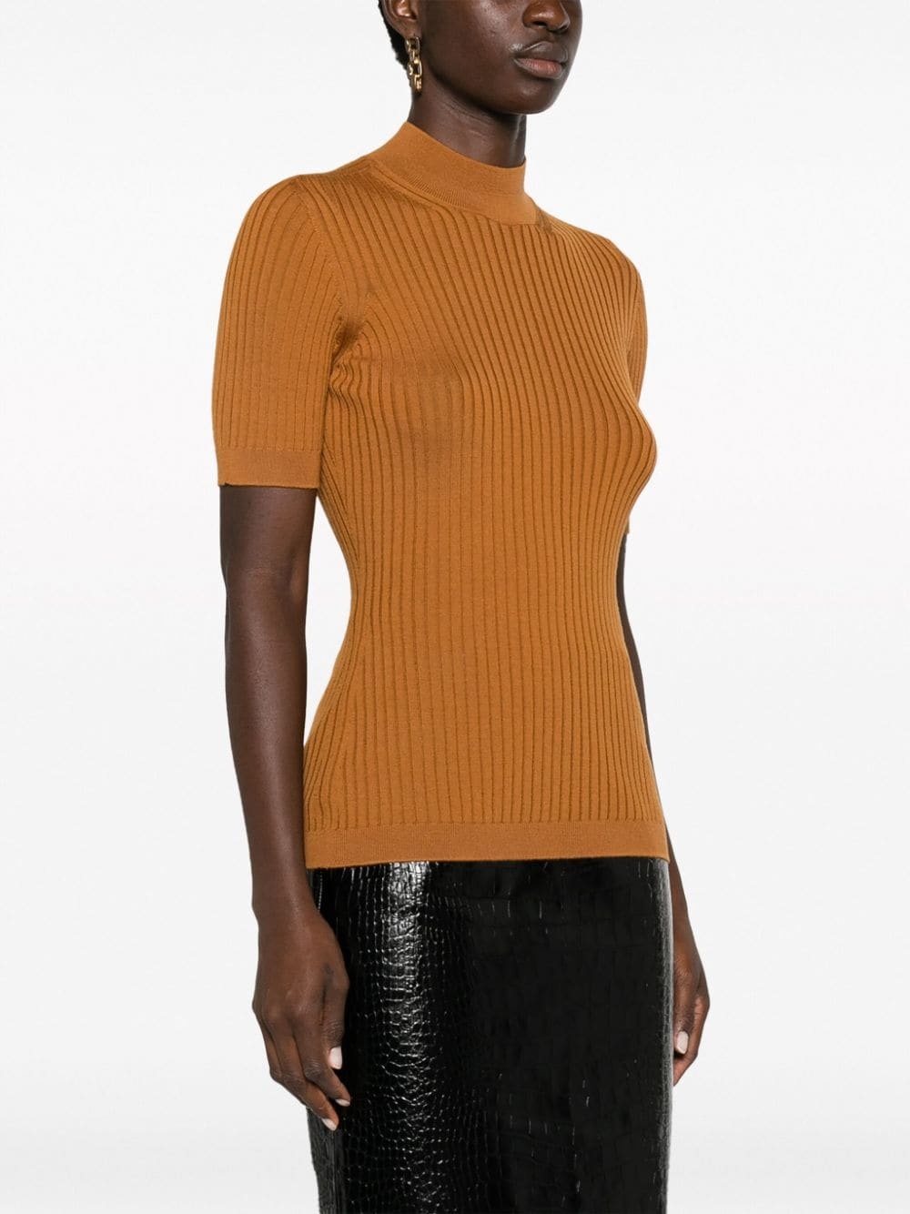 ribbed-knit wool jumper - 3