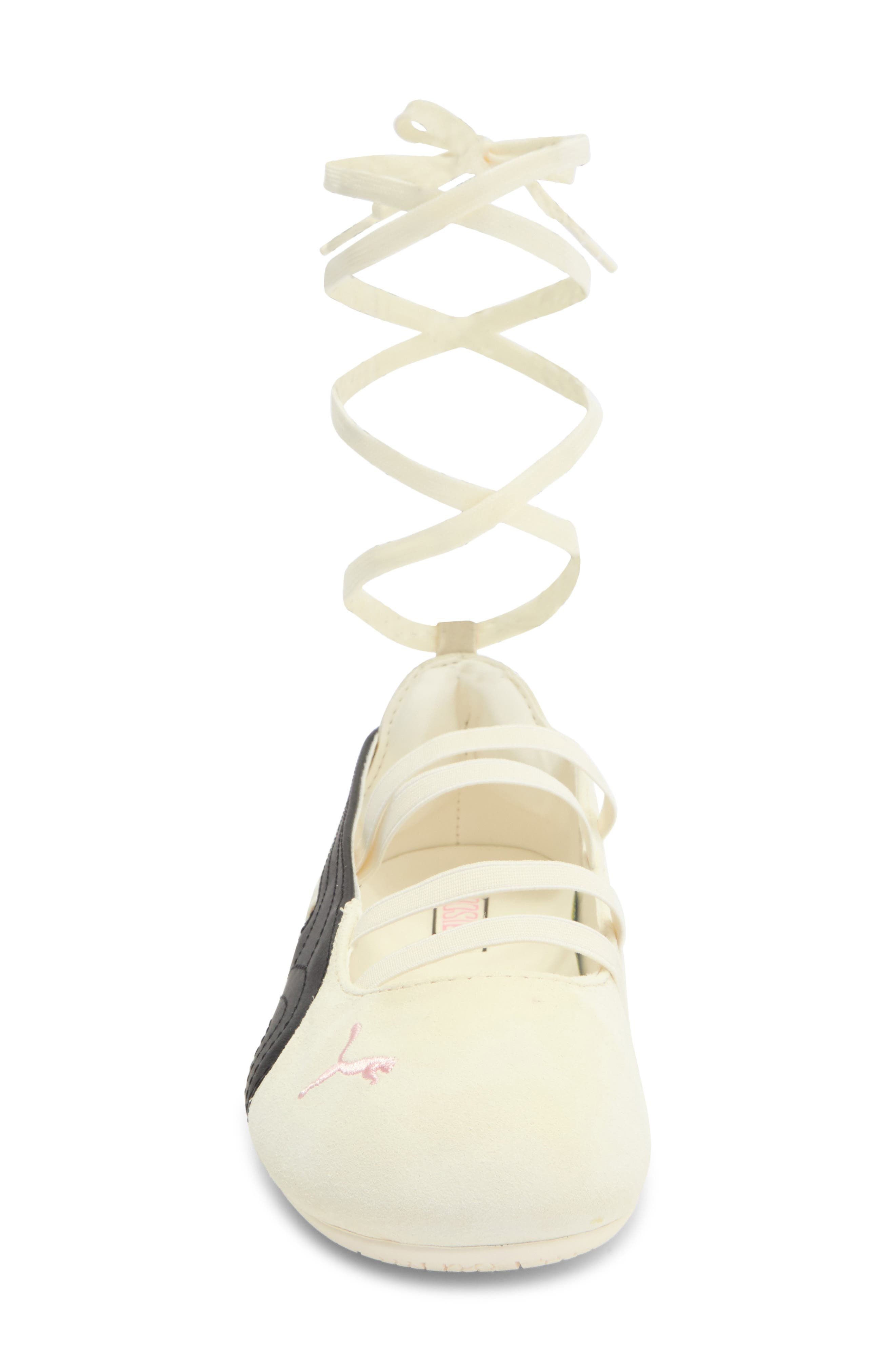PUMA x Rosé Speedcat Ballet Sneaker in Warm White/Puma Black/Pink at Nordstrom - 4