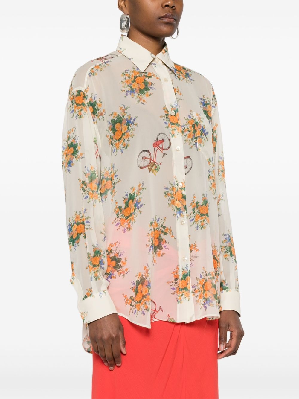 floral-print shirt - 3