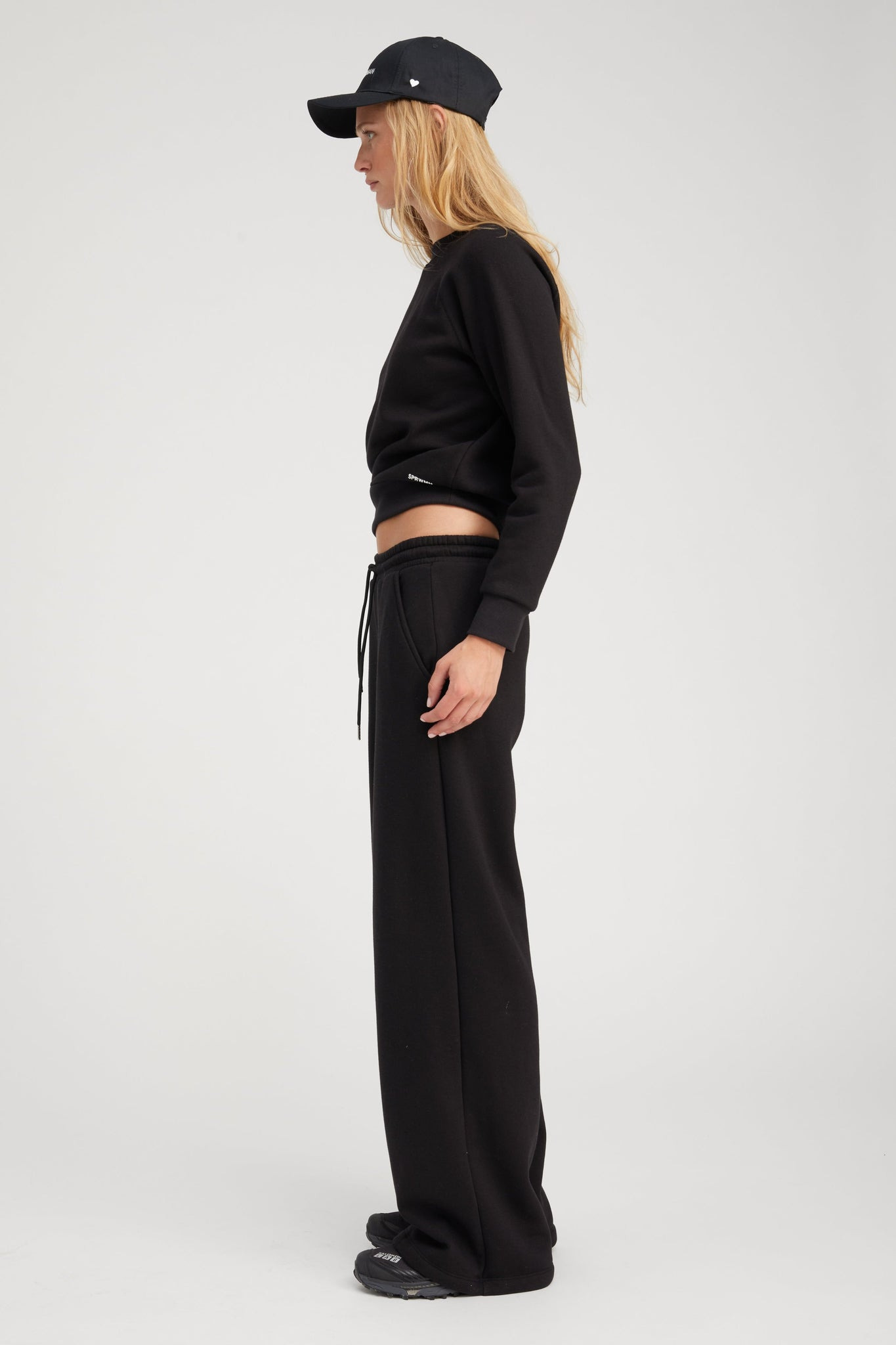 BLACK SHRUNKEN RAGLAN SWEATSHIRT - 3