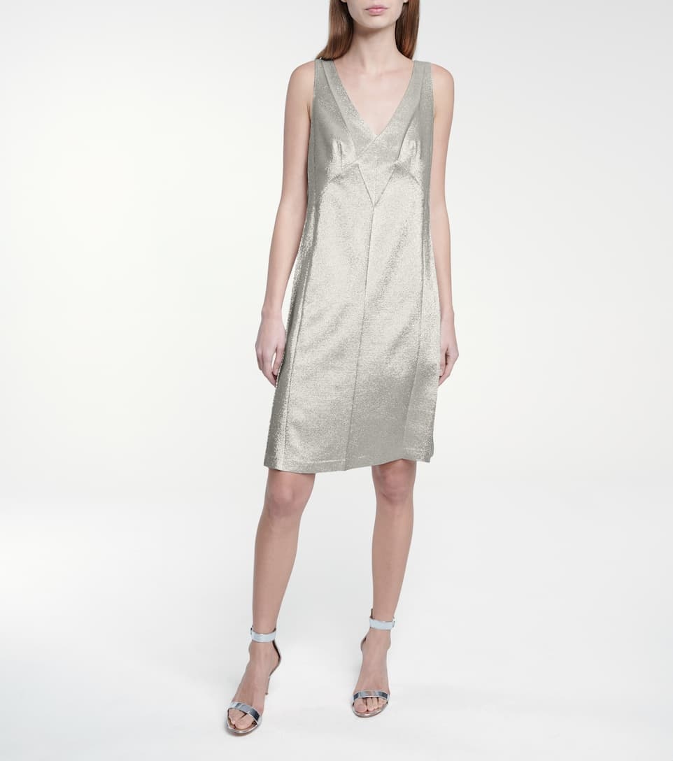 Gabardine and lamé minidress - 2