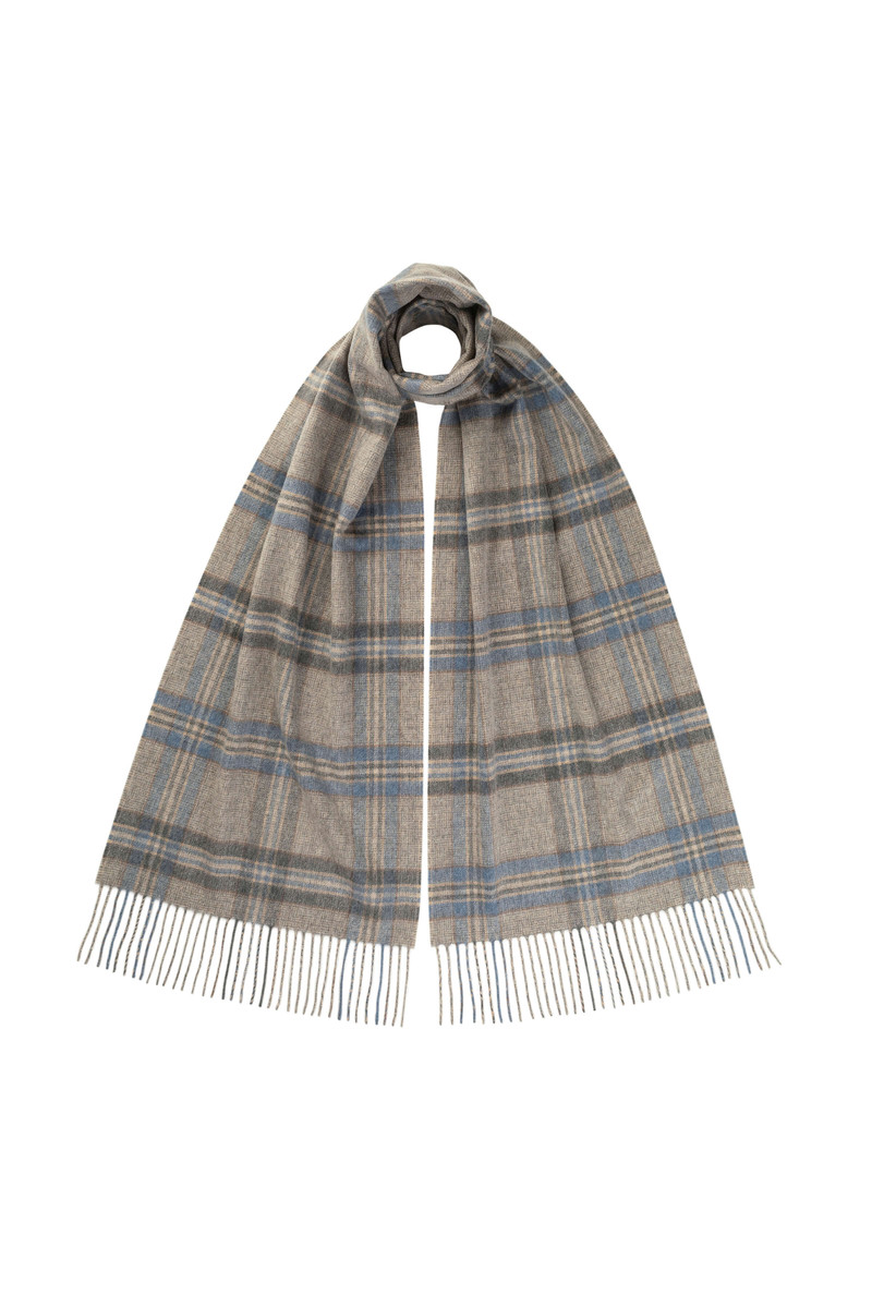 Wide Cashmere Tweed Scarf 1
