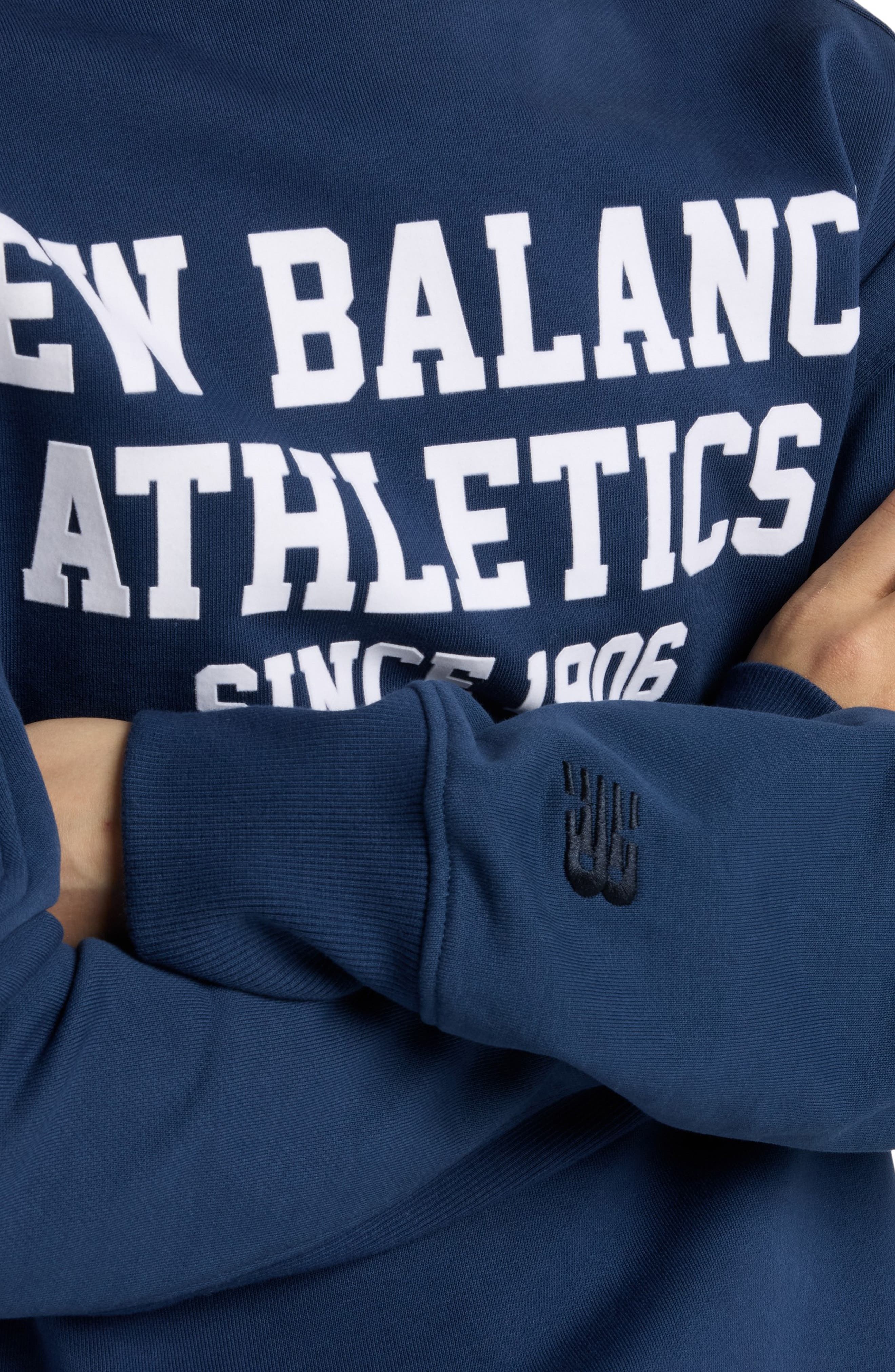 New Balance Varsity French Terry Crewneck Sweatshirt in Nb Navy at Nordstrom - 4