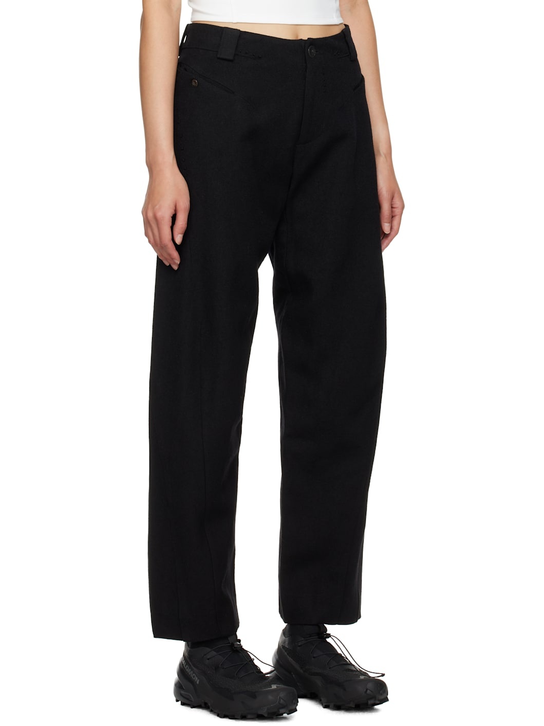 Black Bent Trousers - 2