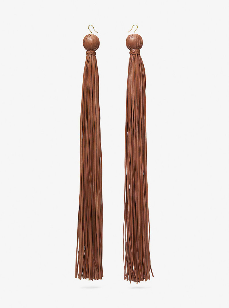 Tassel Leather Earrings 1