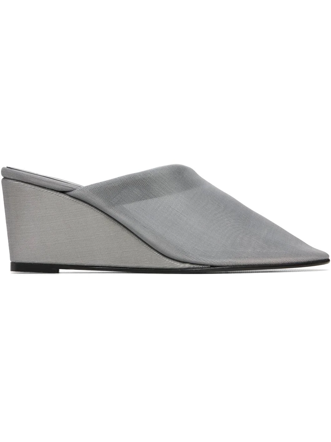 Gray Slip On Wedge Heels - 1