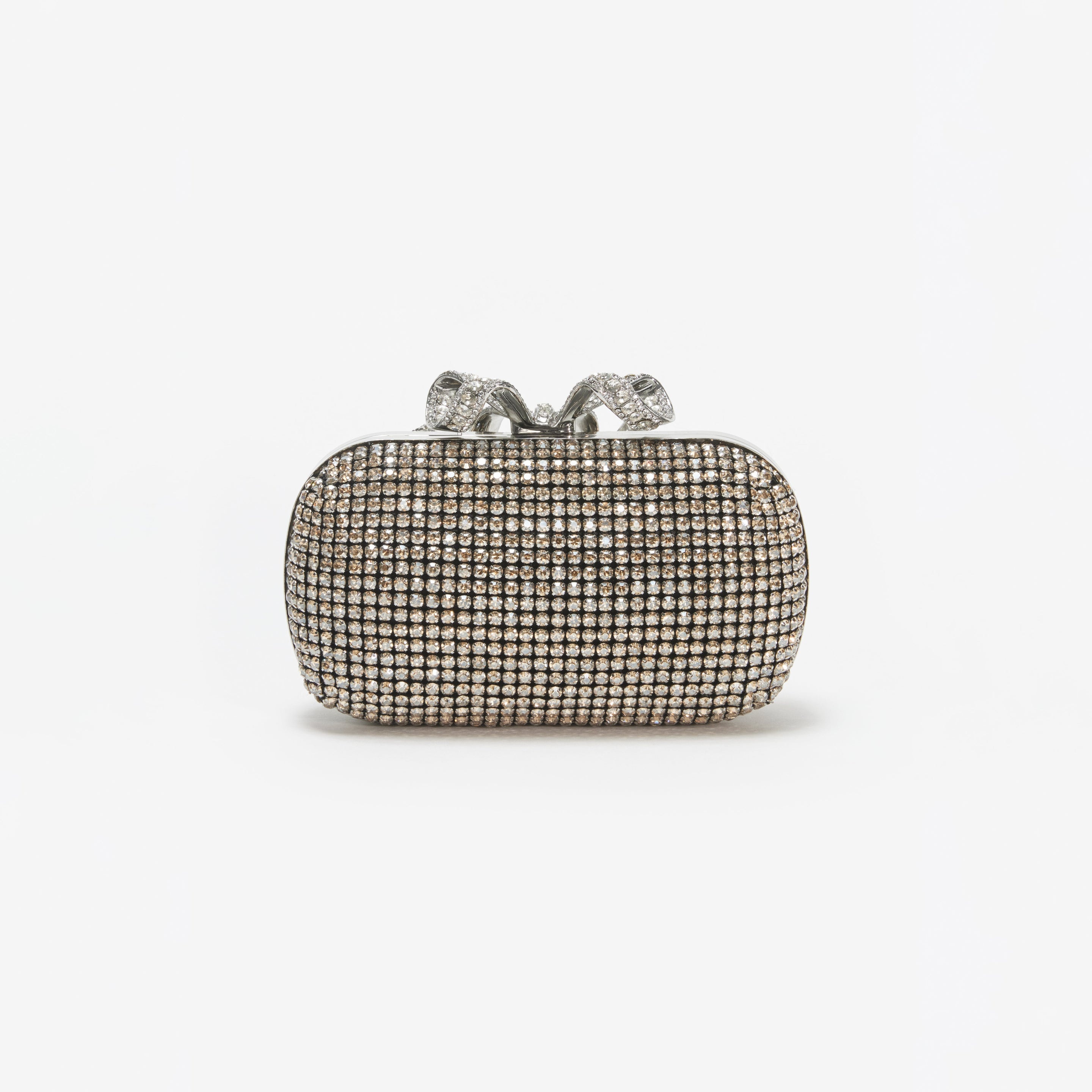 Champagne Diamante Bow Clutch - 3