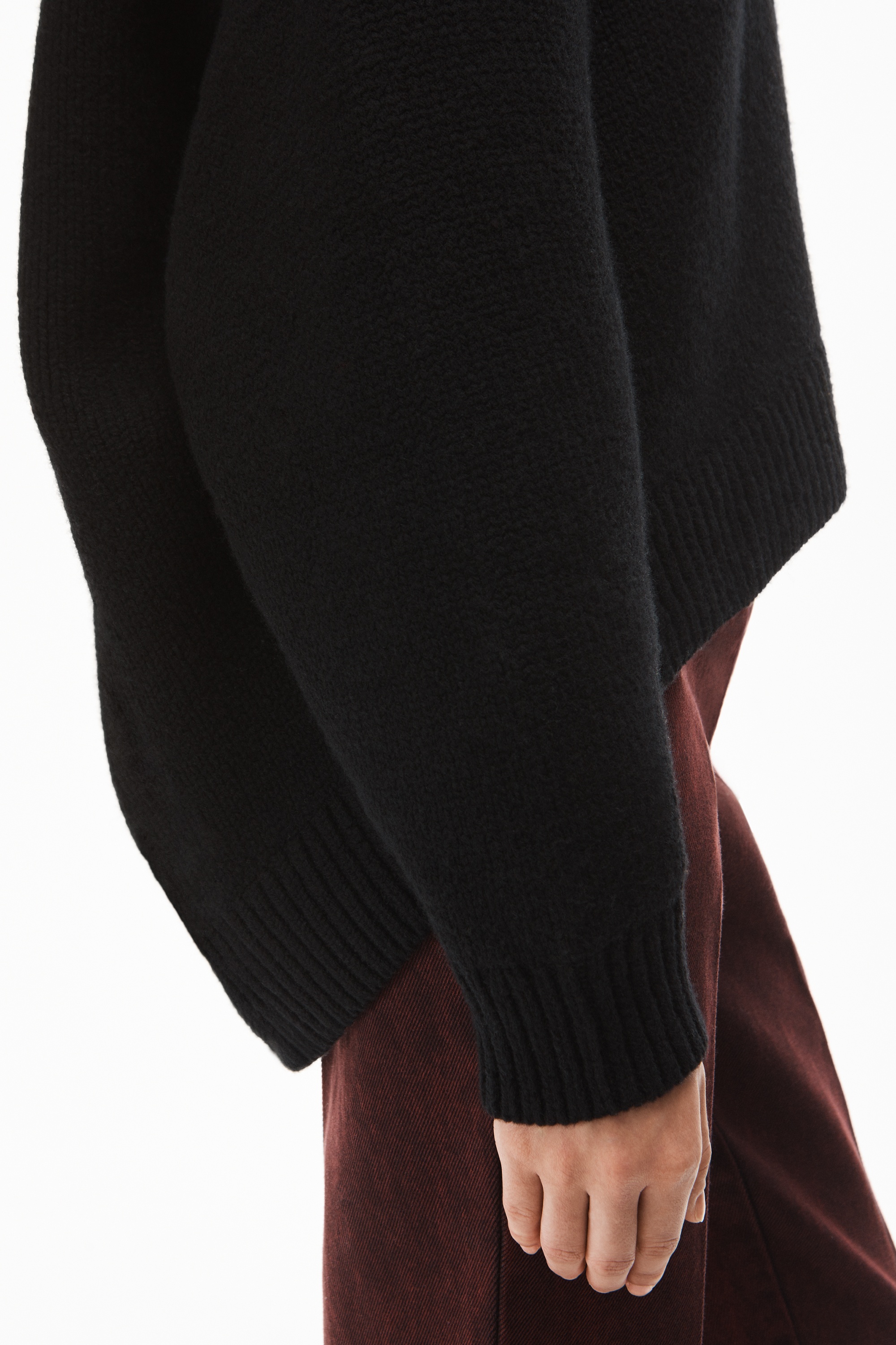 DRAPE BACK PULLOVER IN WOOL - 5