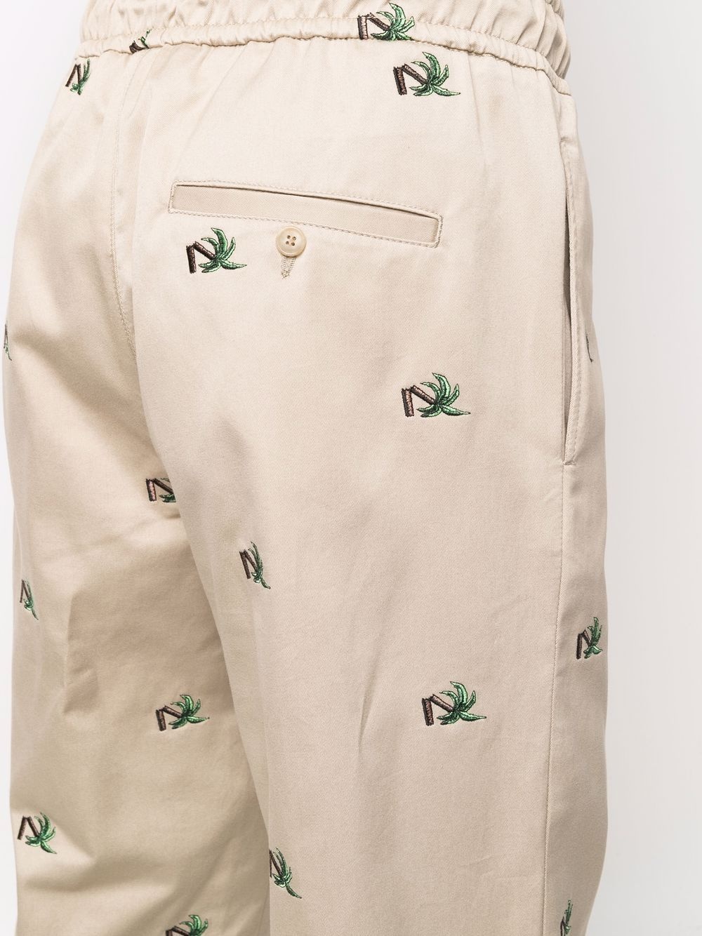 broken palm tree straight-leg trousers - 5