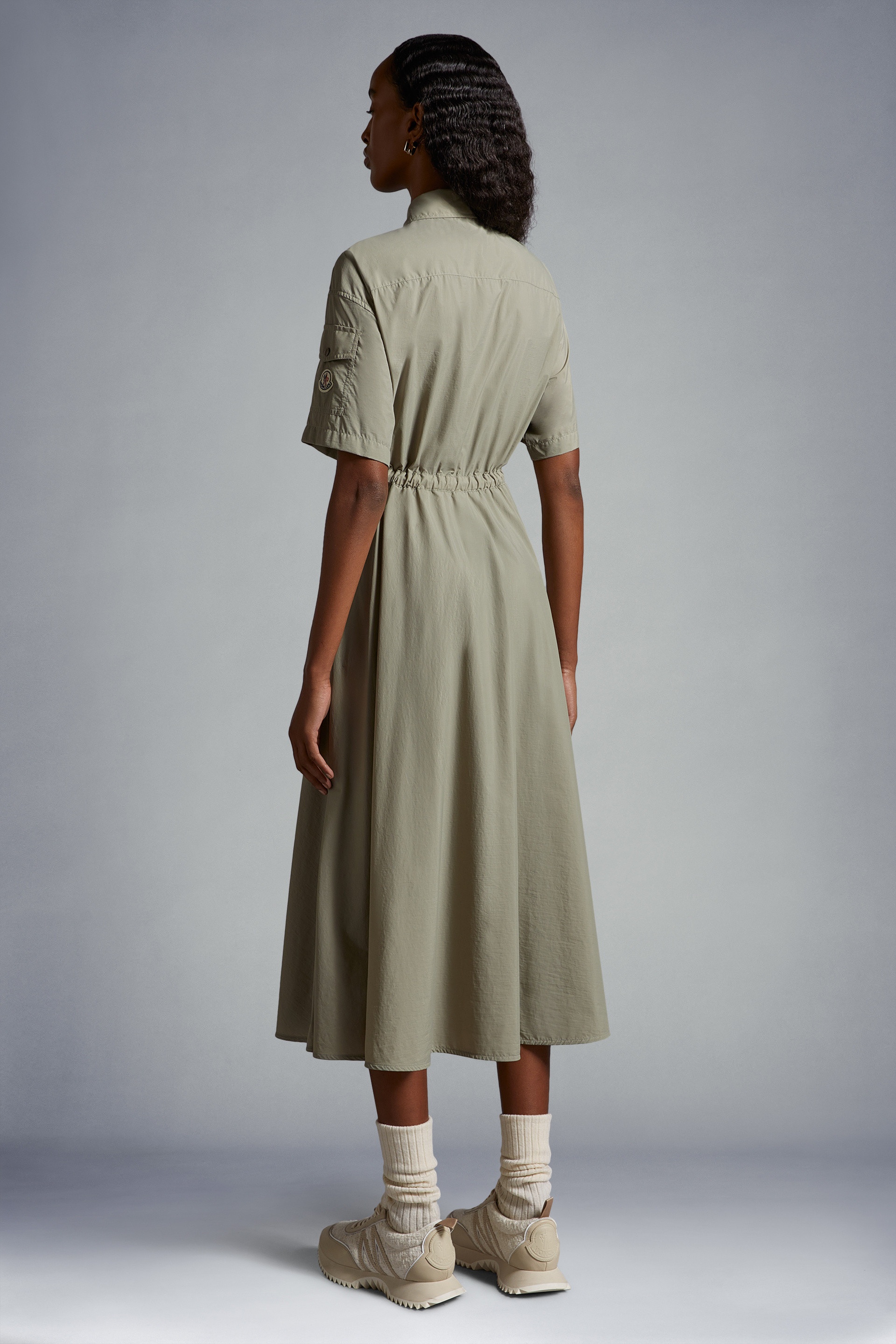 Poplin Midi Shirt Dress - 5