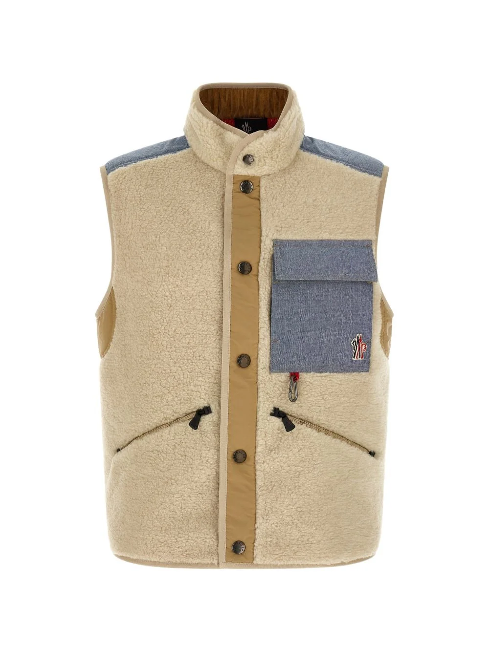 teddy-texture gilet - 1