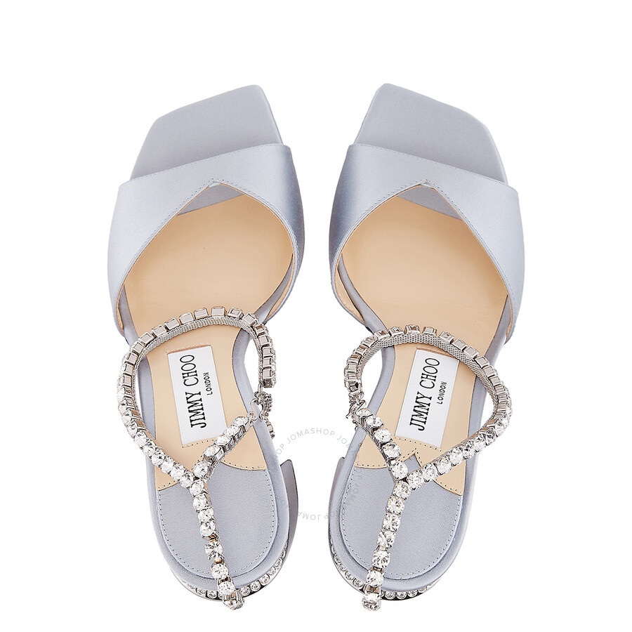 Open Box - Jimmy Choo Saeda 85 Crystal Sandals, Brand Size 37 ( US Size 7 ) - 3