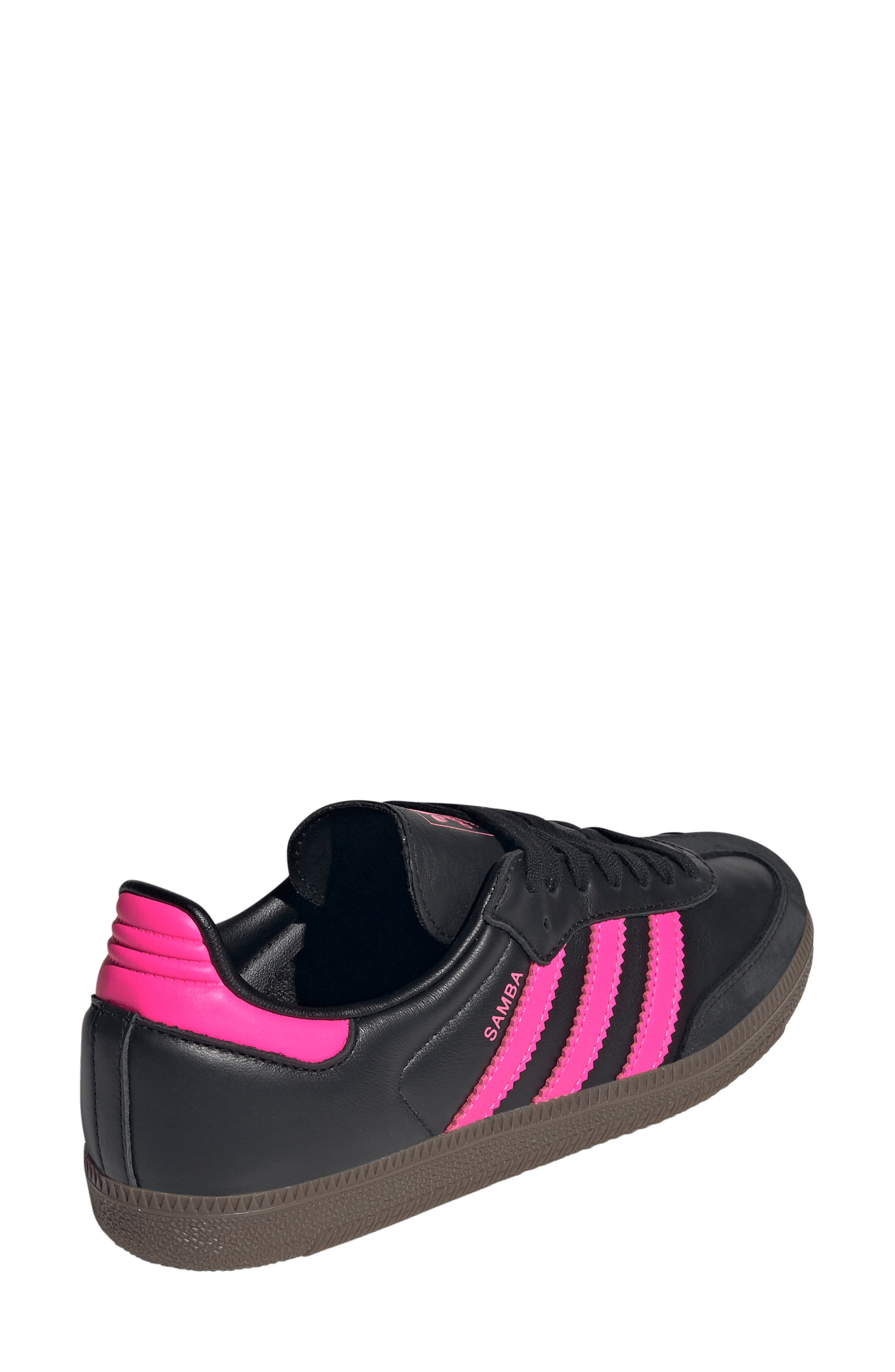 adidas Samba OG Sneaker in Black/Lucid Pink/Gum at Nordstrom - 2