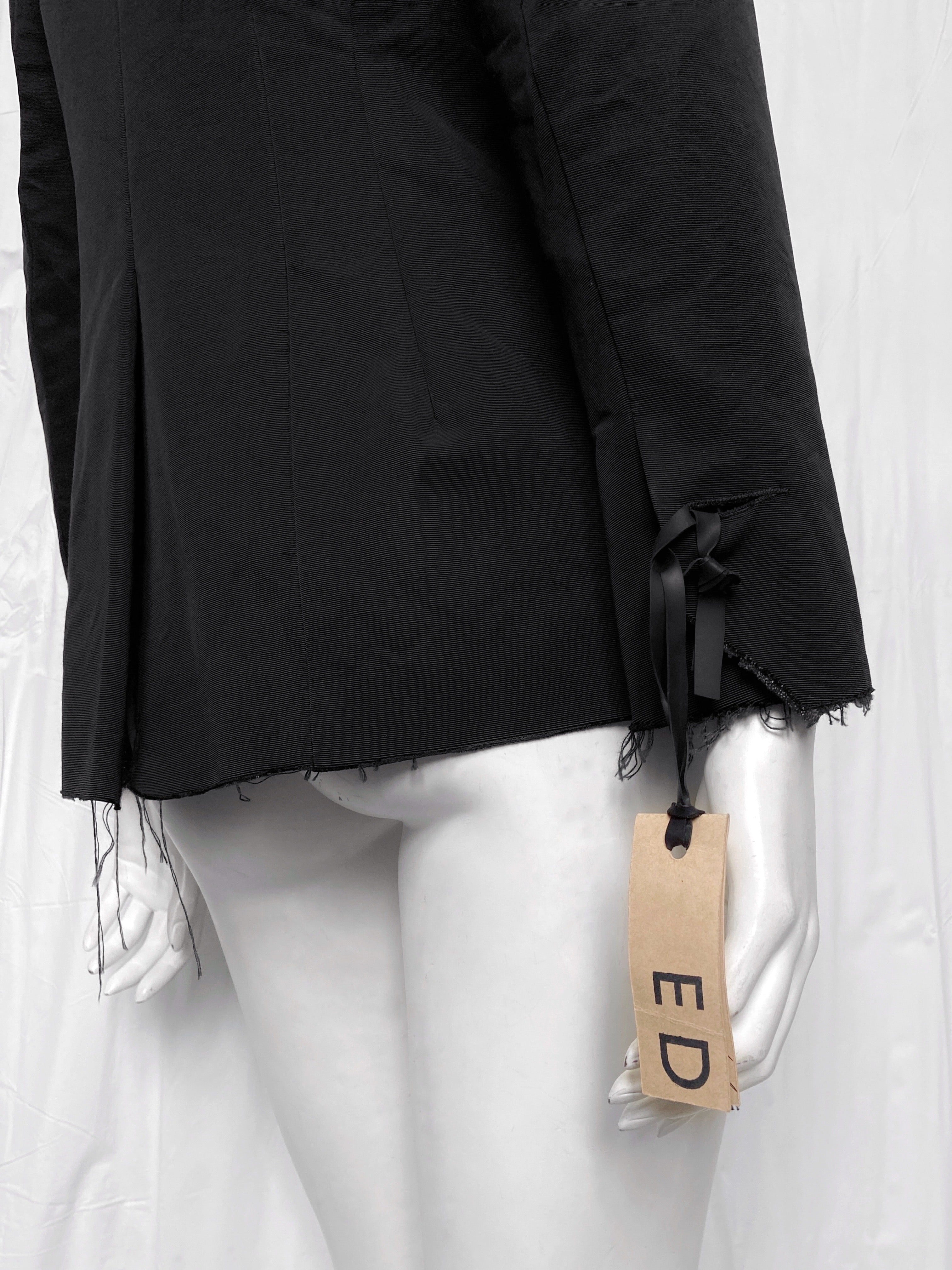 zOthers - BWNT Elena Dawson 2014 Black Classic Silk Blazer XS - 12