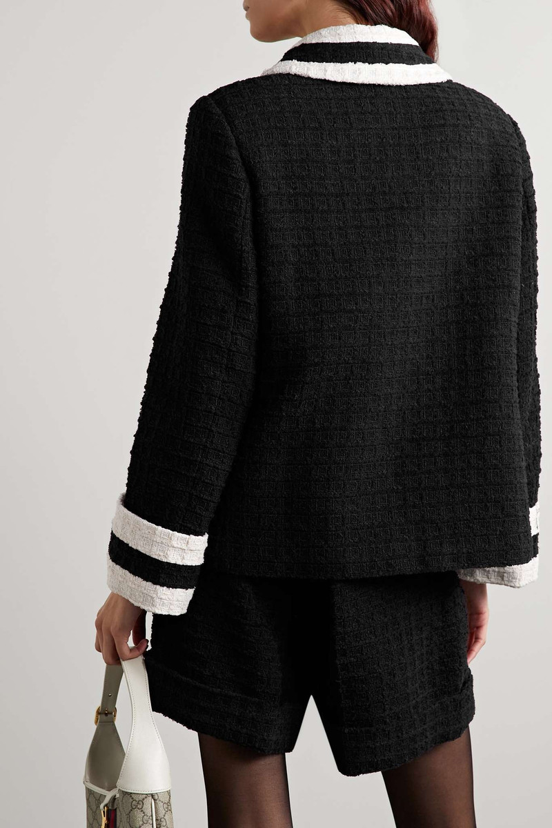 Two-tone cotton-blend tweed jacket 3