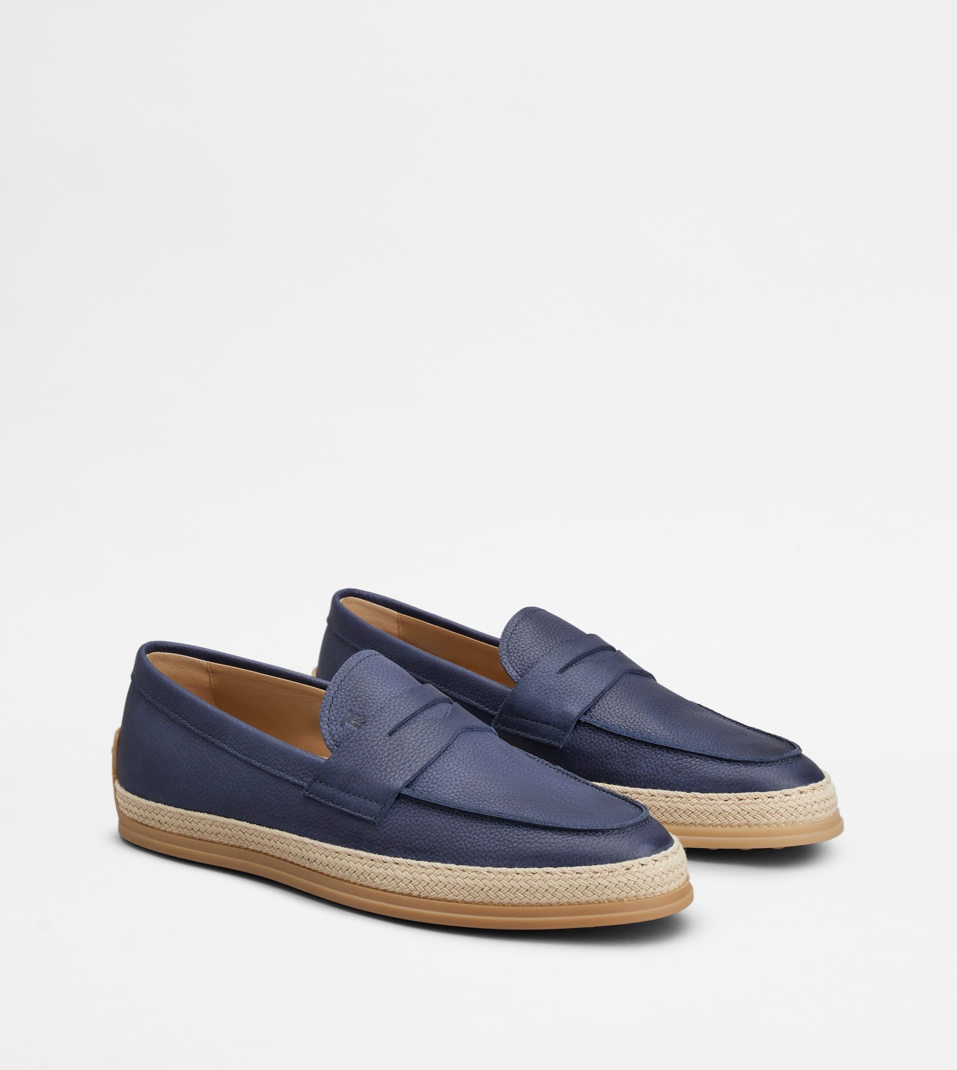 LOAFERS IN LEATHER - BLUE - 2
