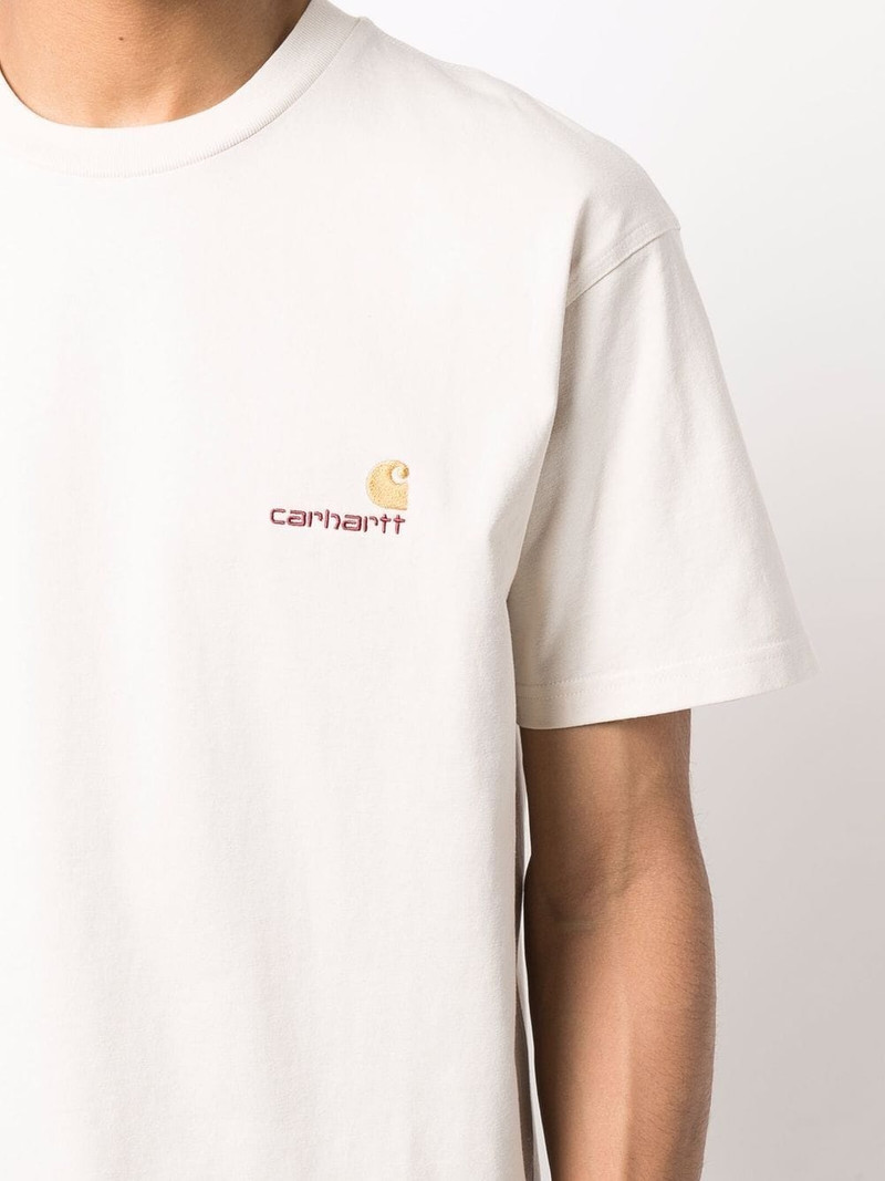 logo-embroidered organic cotton T-shirt 5