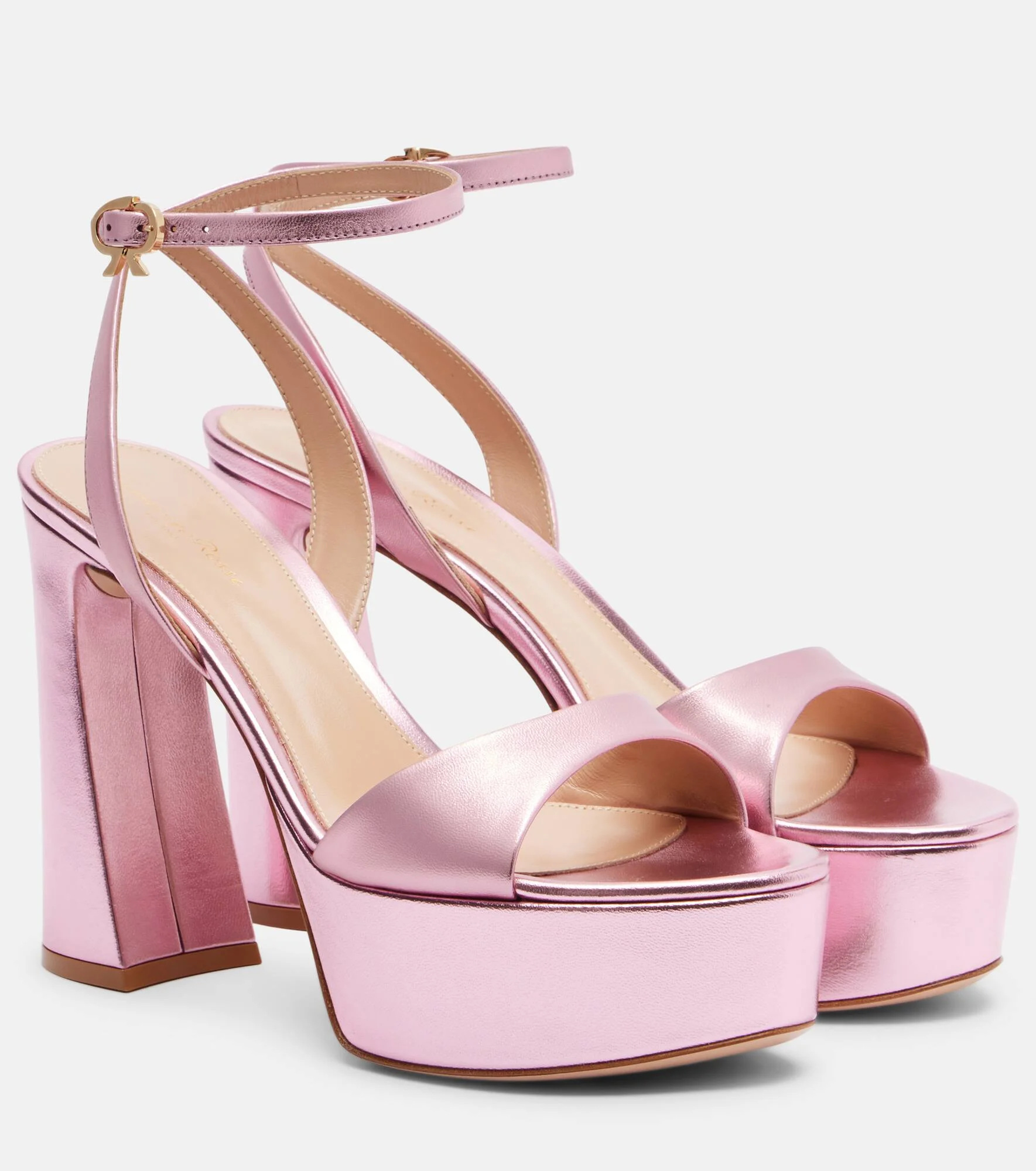 Nancy 110 leather platform sandals - 1