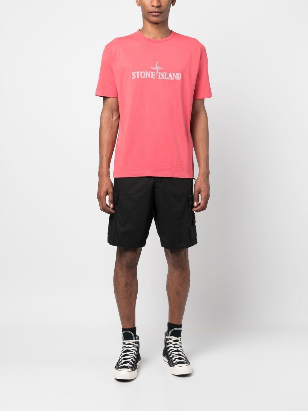 Compass-patch cargo shorts - 2