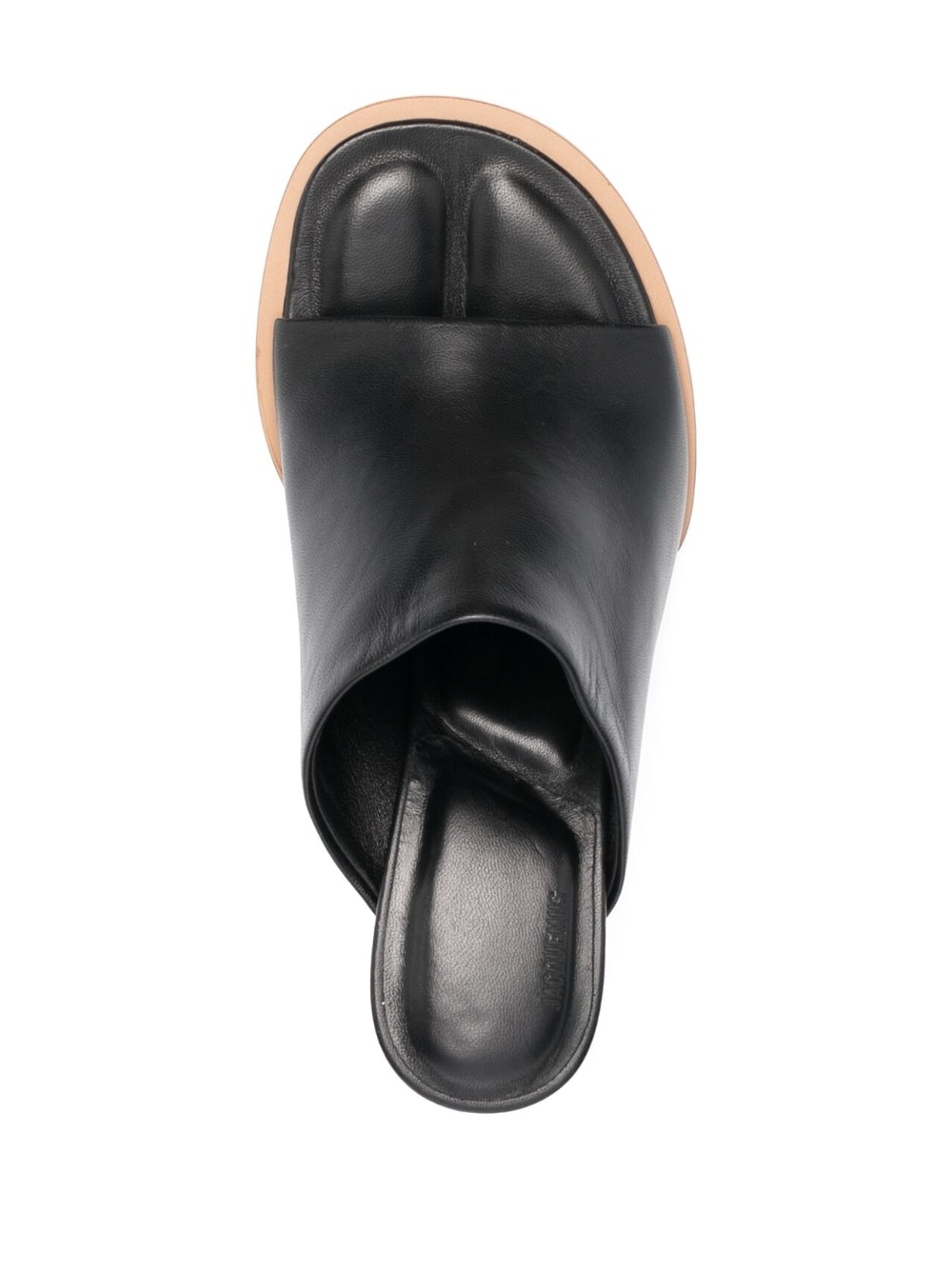 Les Mules Rond Carré leather mules - 4