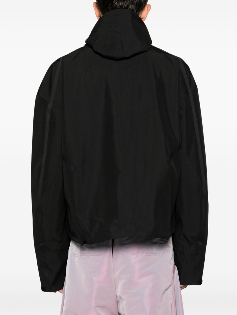decorative-zips hooded jacket 4