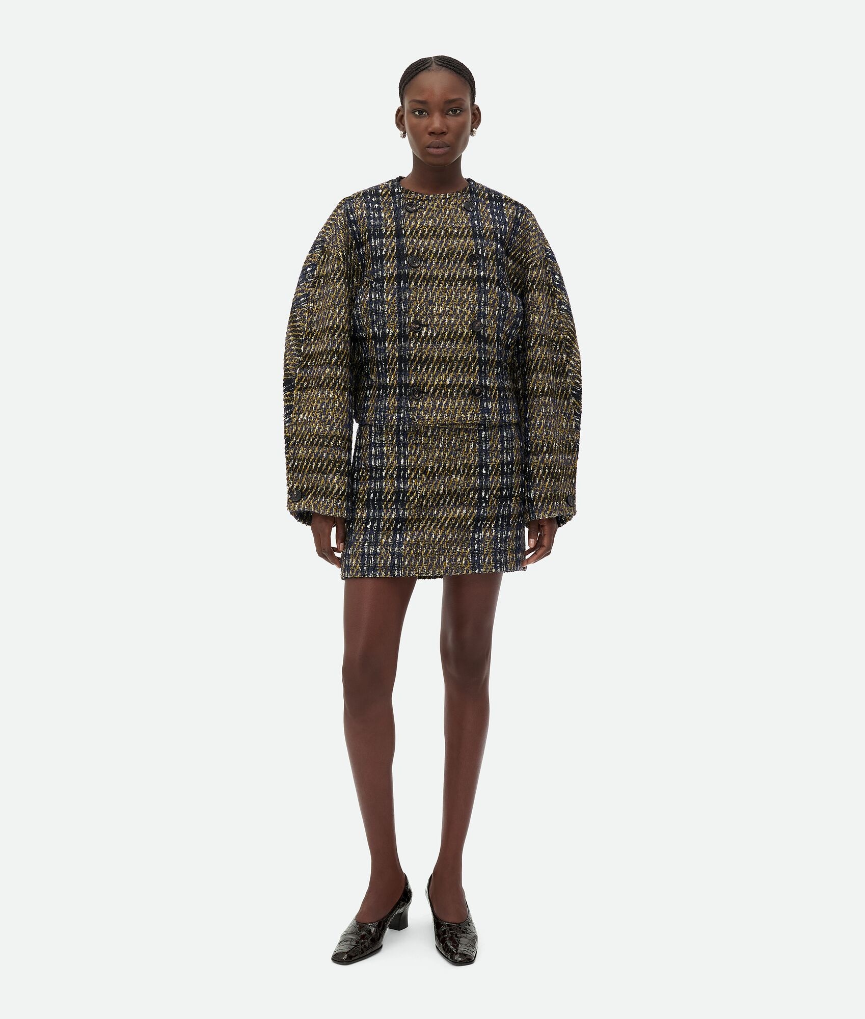 Check Pressed Wool Jacket - 6