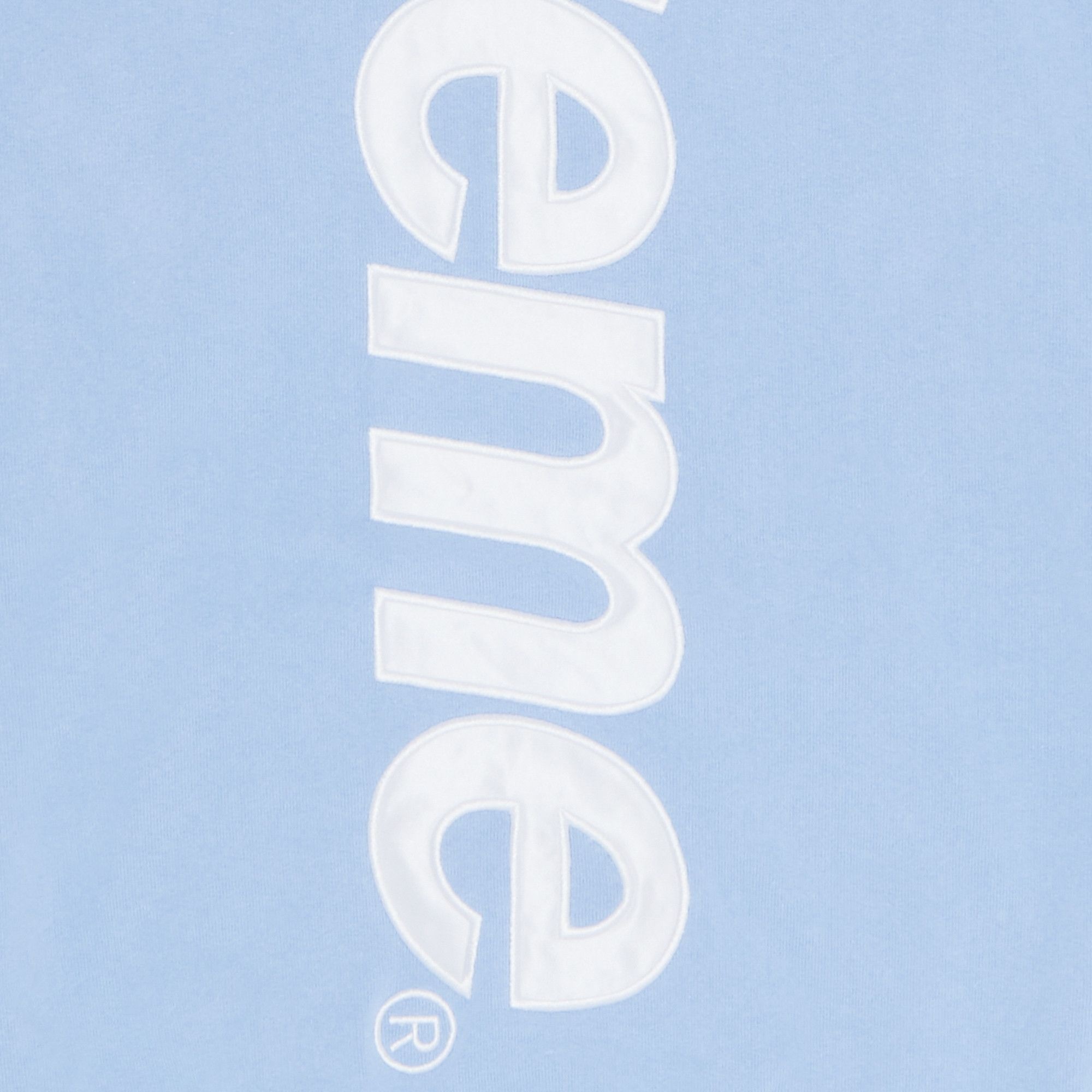 Supreme Satin Appliqué Hooded Sweatshirt 'Light Blue' - 3